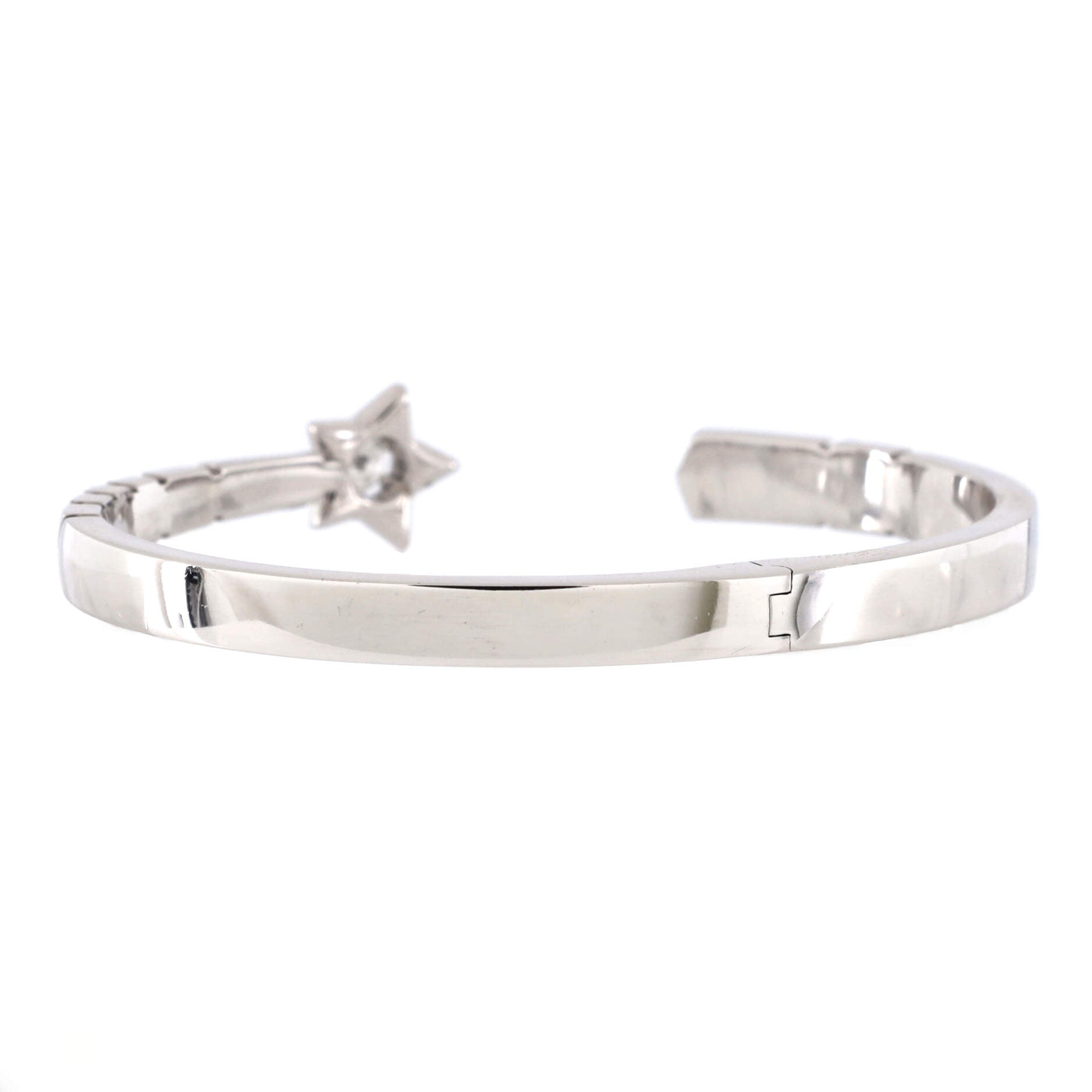 Comete Chevron Bracelet 18K White Gold and Diamonds