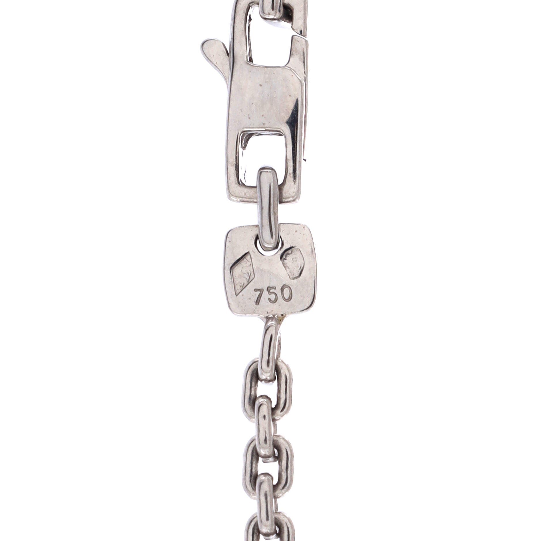 Cosmo Notes Necklace 18K White Gold with Yellow and Pink Sapphires, Tsavorite and Diamonds
