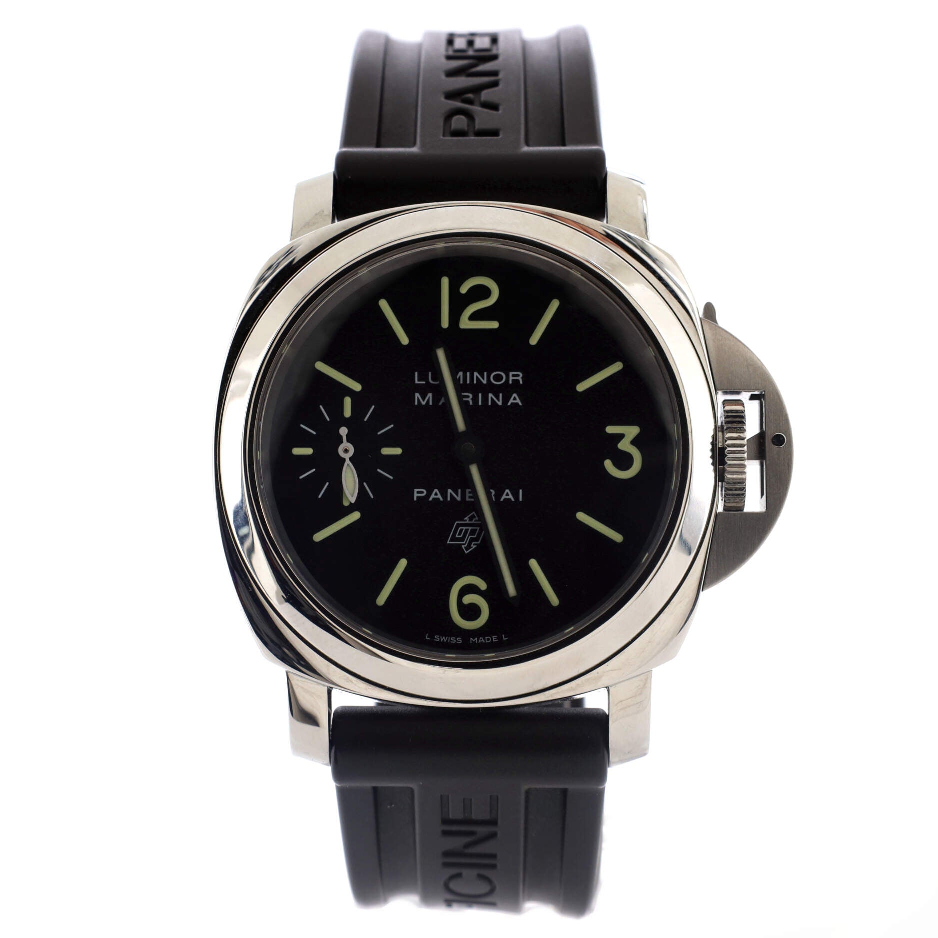 Luminor Marina Logo 3 Days Manual Watch Stainless Steel and Leather 44
