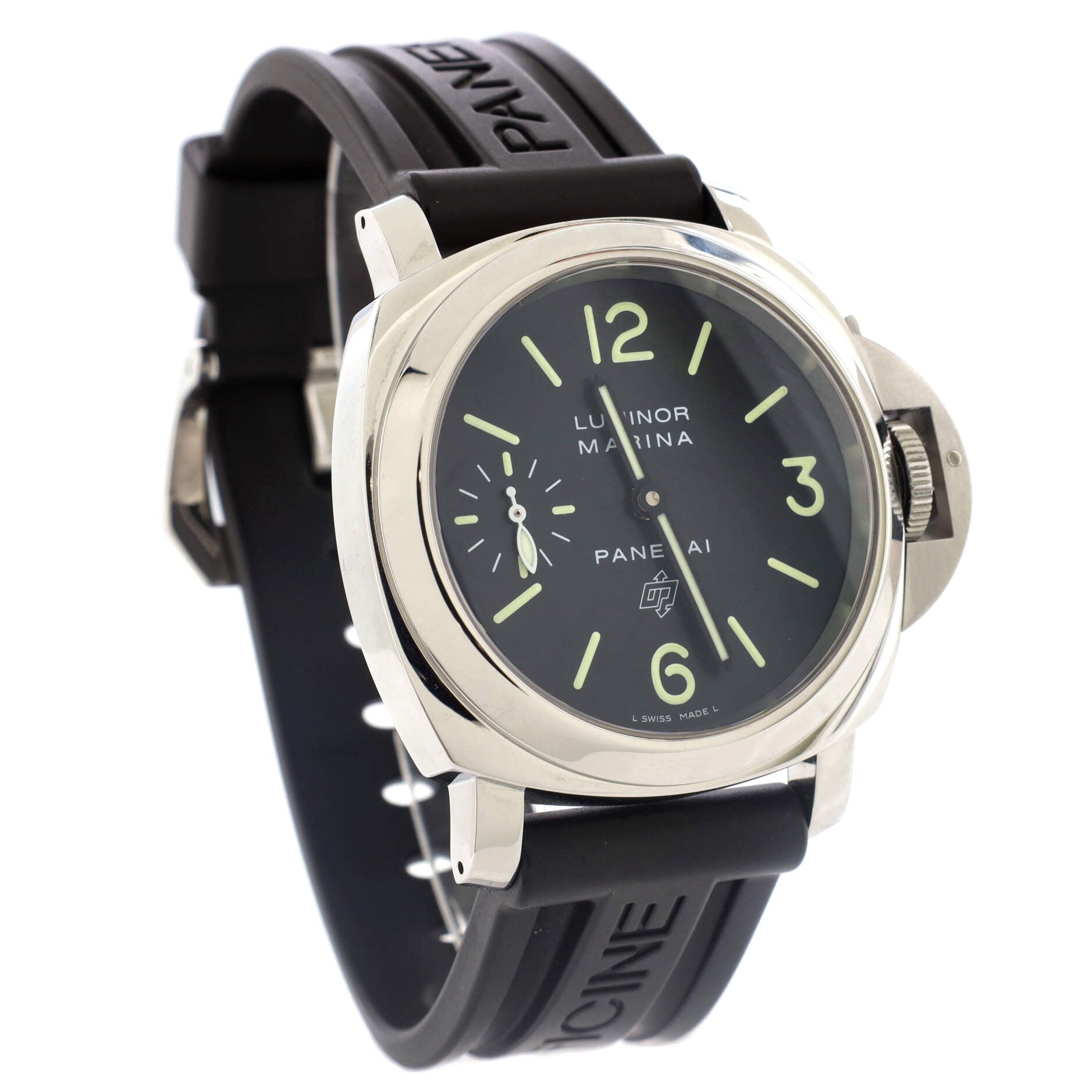 Luminor Marina Logo 3 Days Manual Watch Stainless Steel and Leather 44