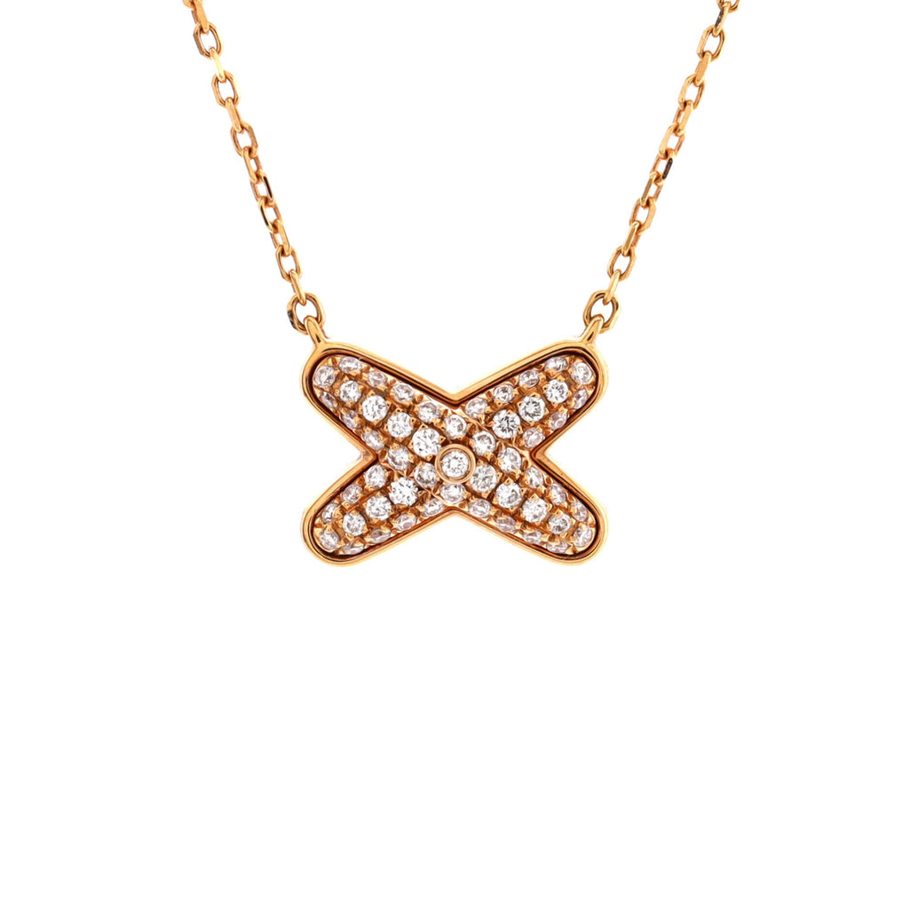Jeux de Liens Pendant Necklace 18K Rose Gold with Diamonds