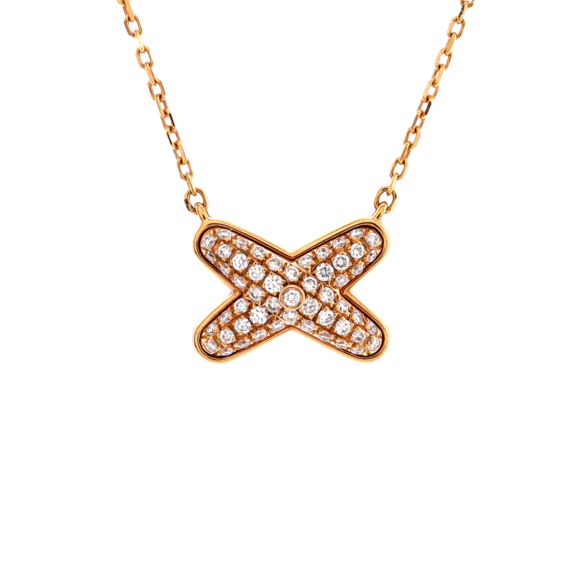 Jeux de Liens Pendant Necklace 18K Rose Gold with Diamonds