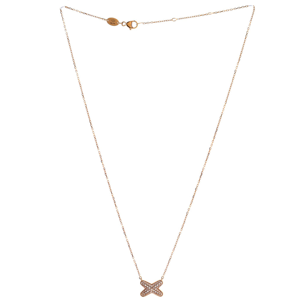 Jeux de Liens Pendant Necklace 18K Rose Gold with Diamonds
