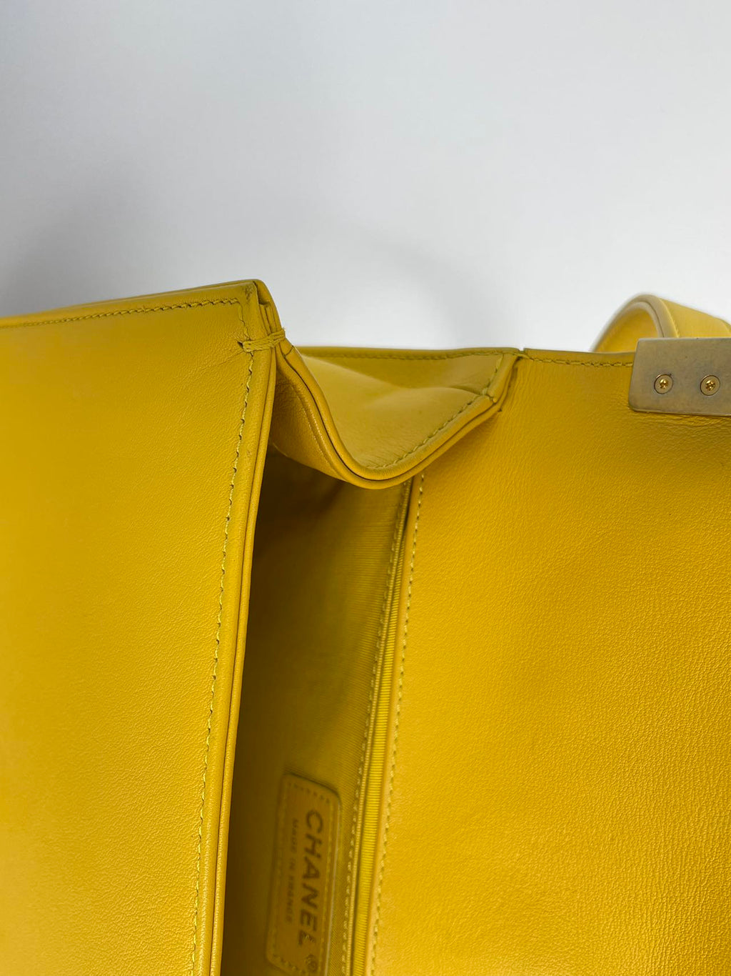 Chanel Le boy Medium in Lemon Yellow Bag with Gold Hardware