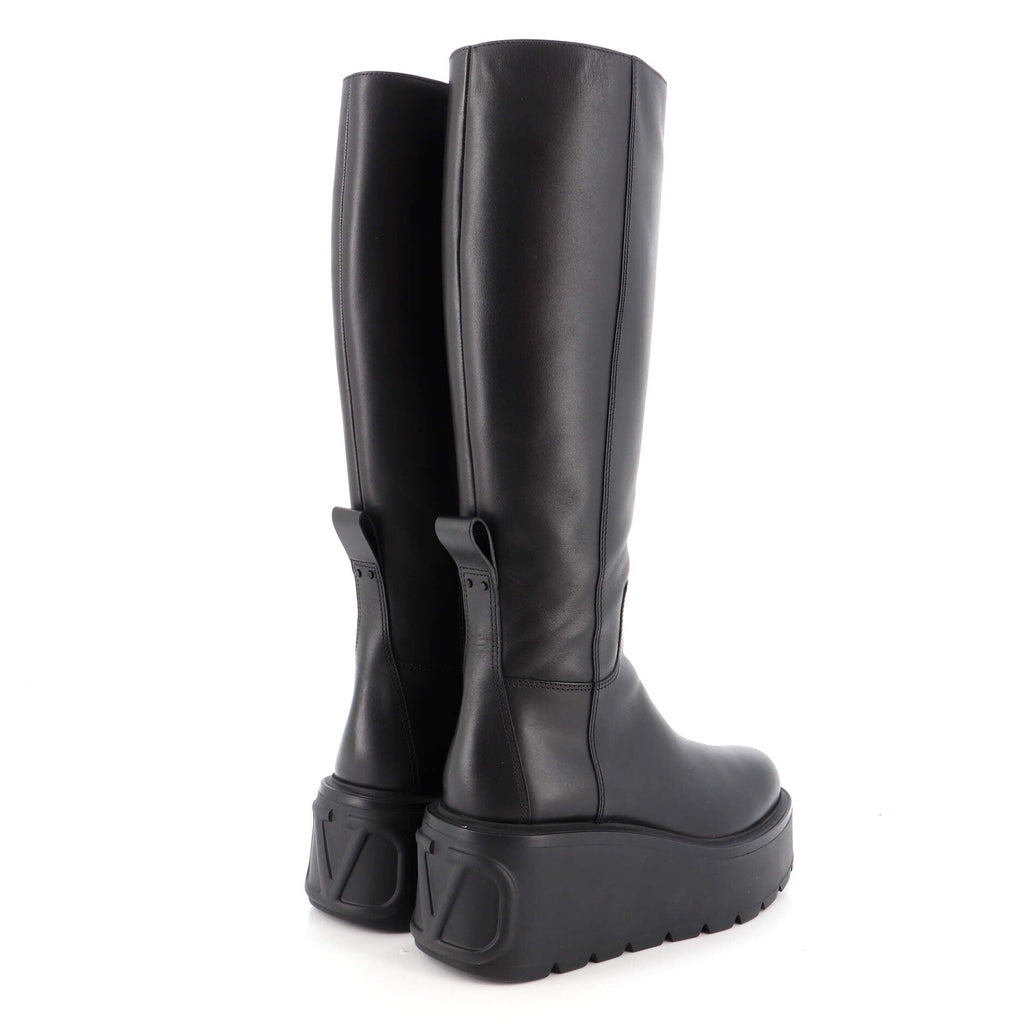 Women's Uniqueform Platform Knee High Boots Leather