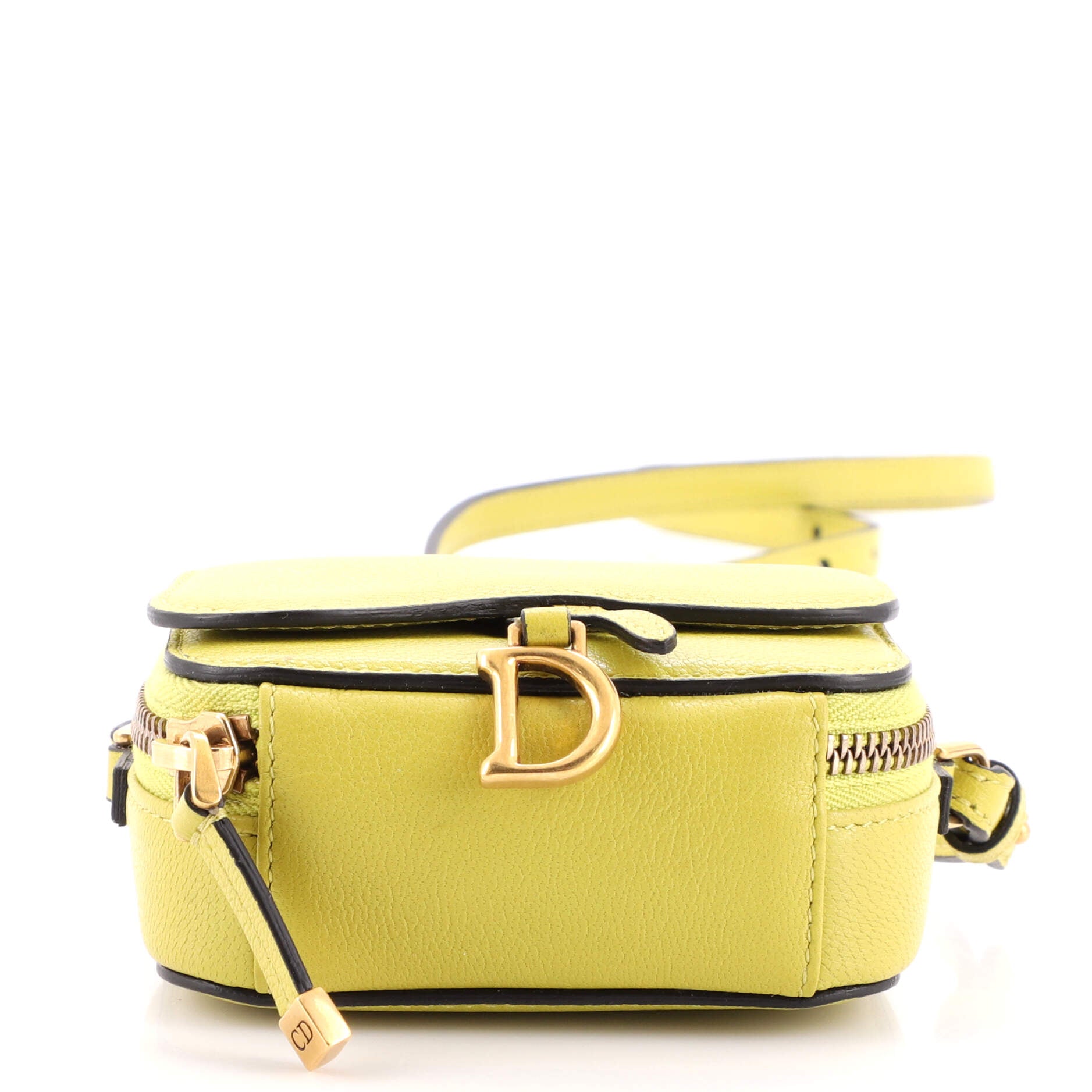 Saddle Shoulder Strap Pouch Goatskin Mini