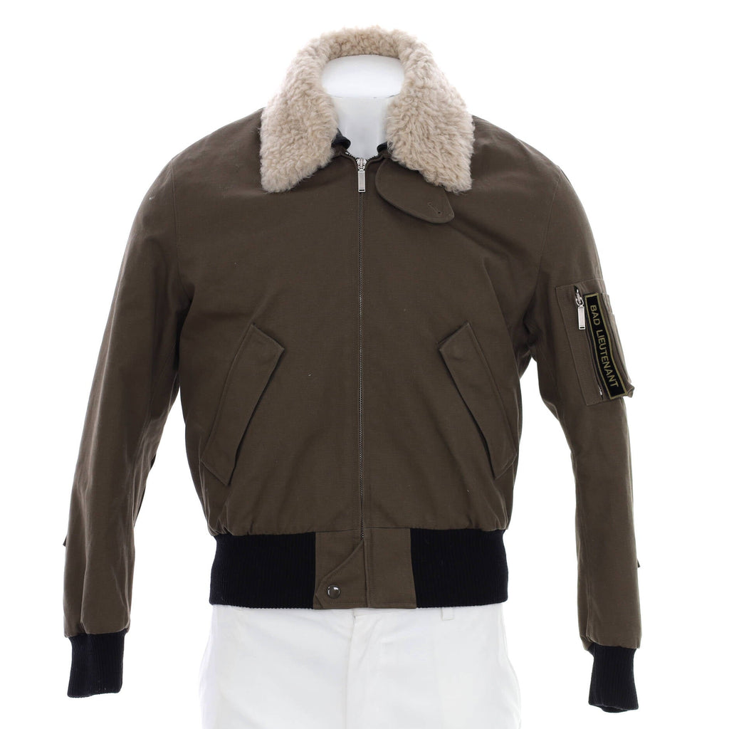 Men's Bad Lieutenant Bomber Jacket Cotton with Shearling