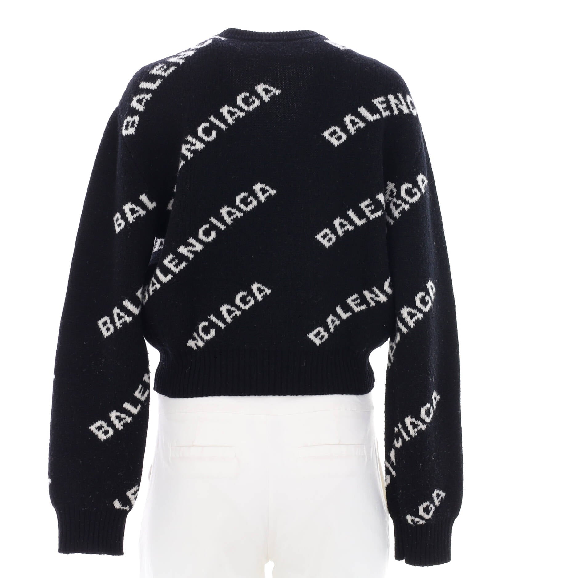 Women's Allover Logo Sweater Wool Blend