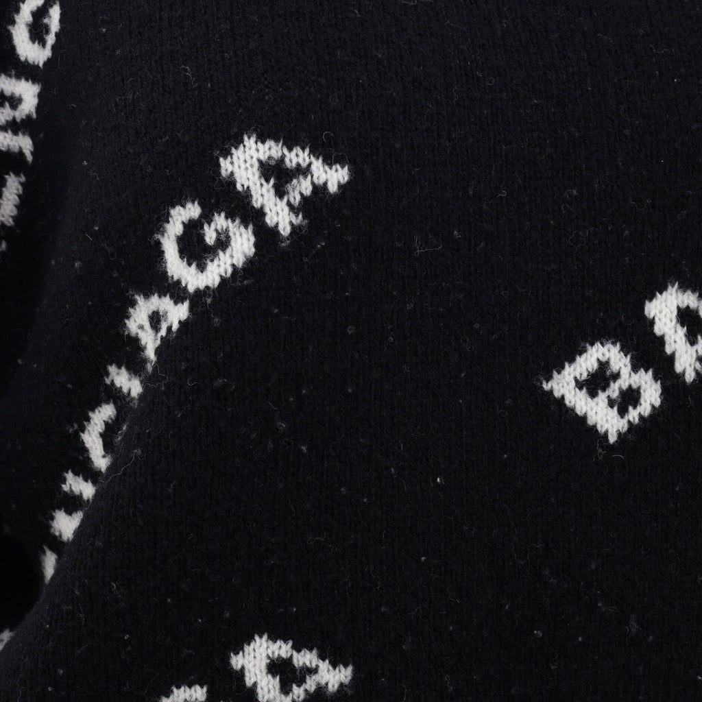 Women's Allover Logo Sweater Wool Blend