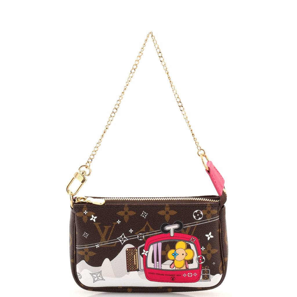 Pochette Accessoires Limited Edition Vivienne Xmas Monogram Canvas Mini