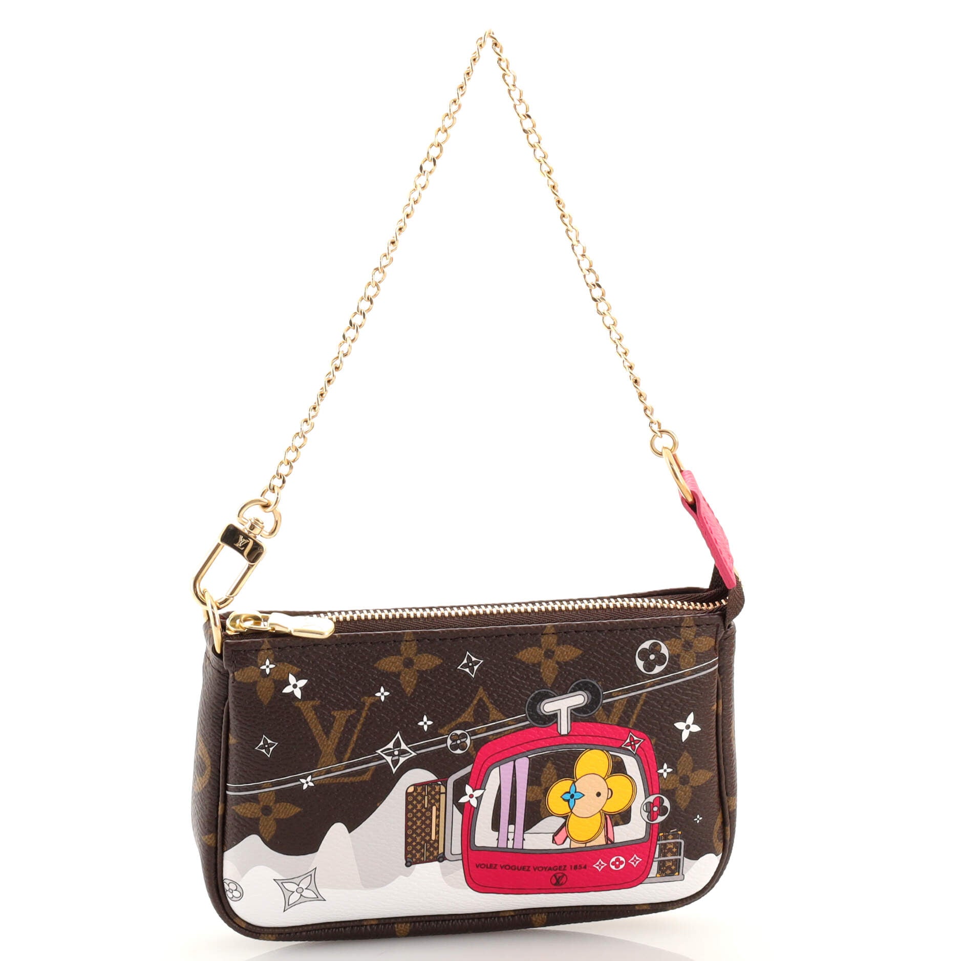 Pochette Accessoires Limited Edition Vivienne Xmas Monogram Canvas Mini