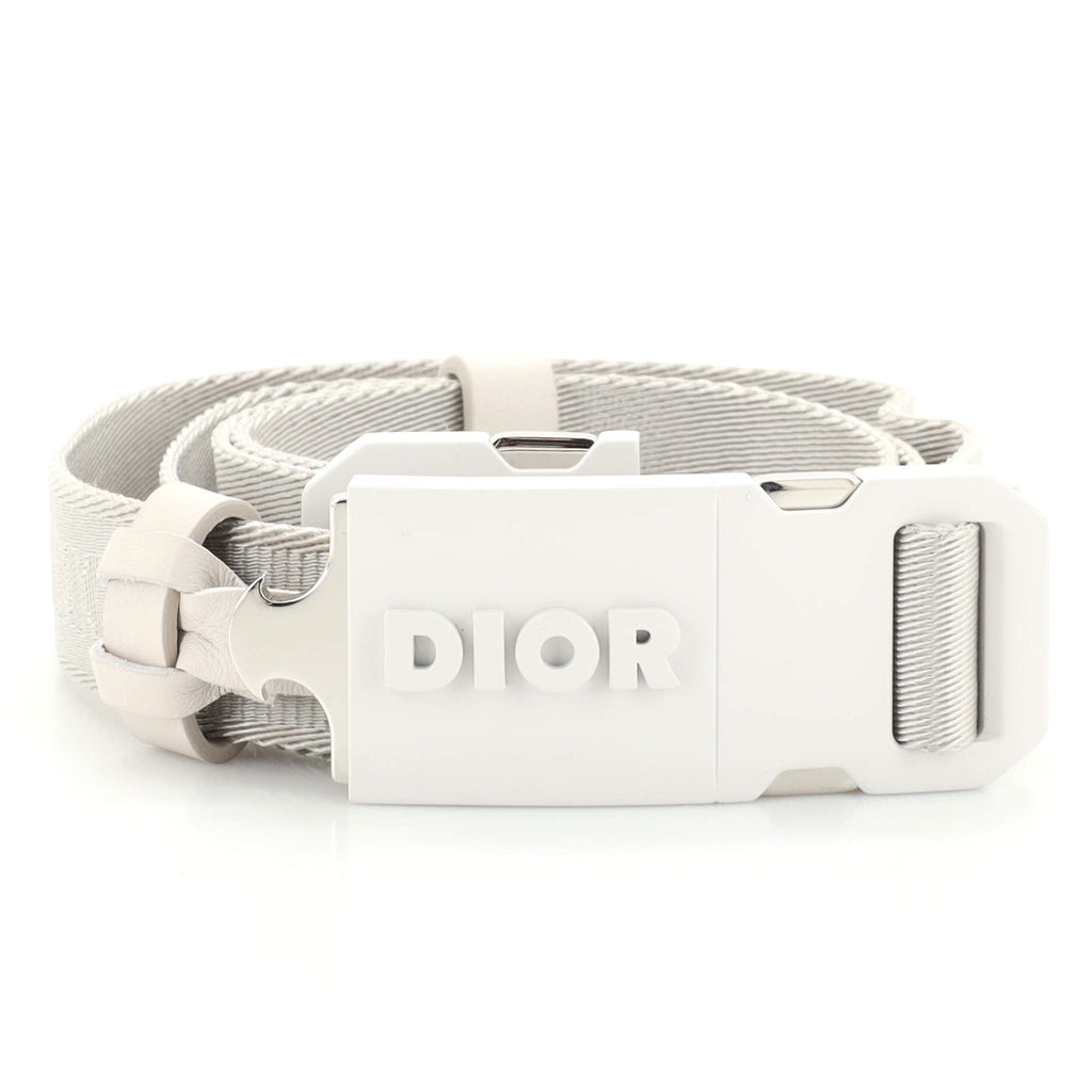 Logo Two Way Buckle Belt Canvas Thin 50