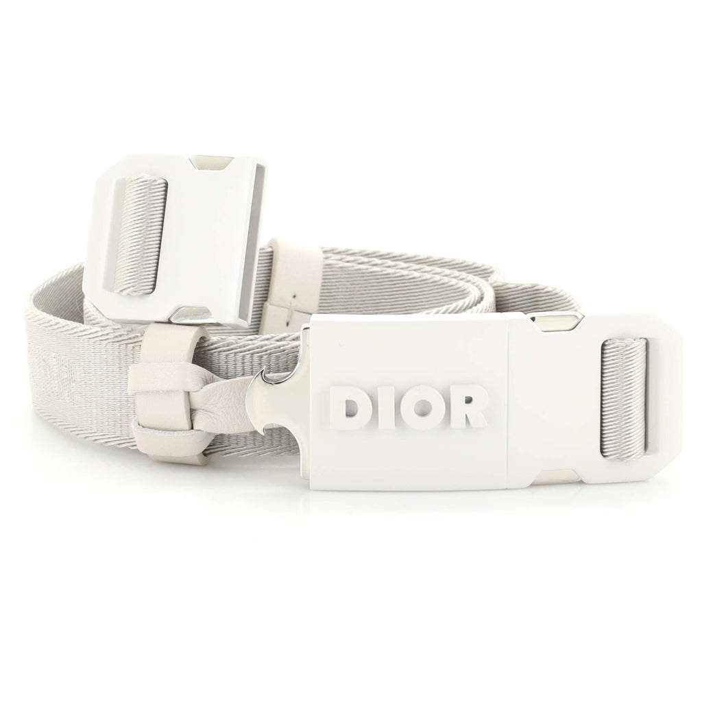 Logo Two Way Buckle Belt Canvas Thin 50