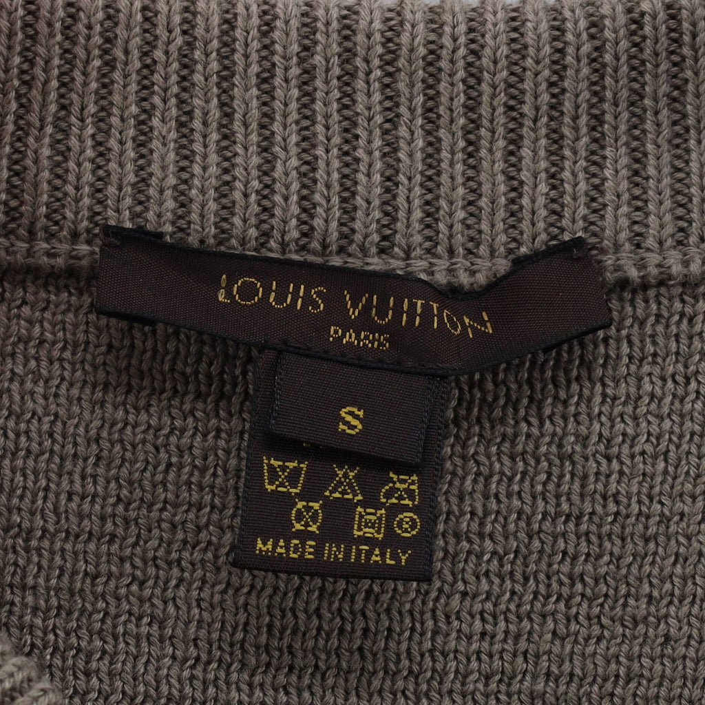 Men's Crew Neck Sweater Linen Blend with Suede