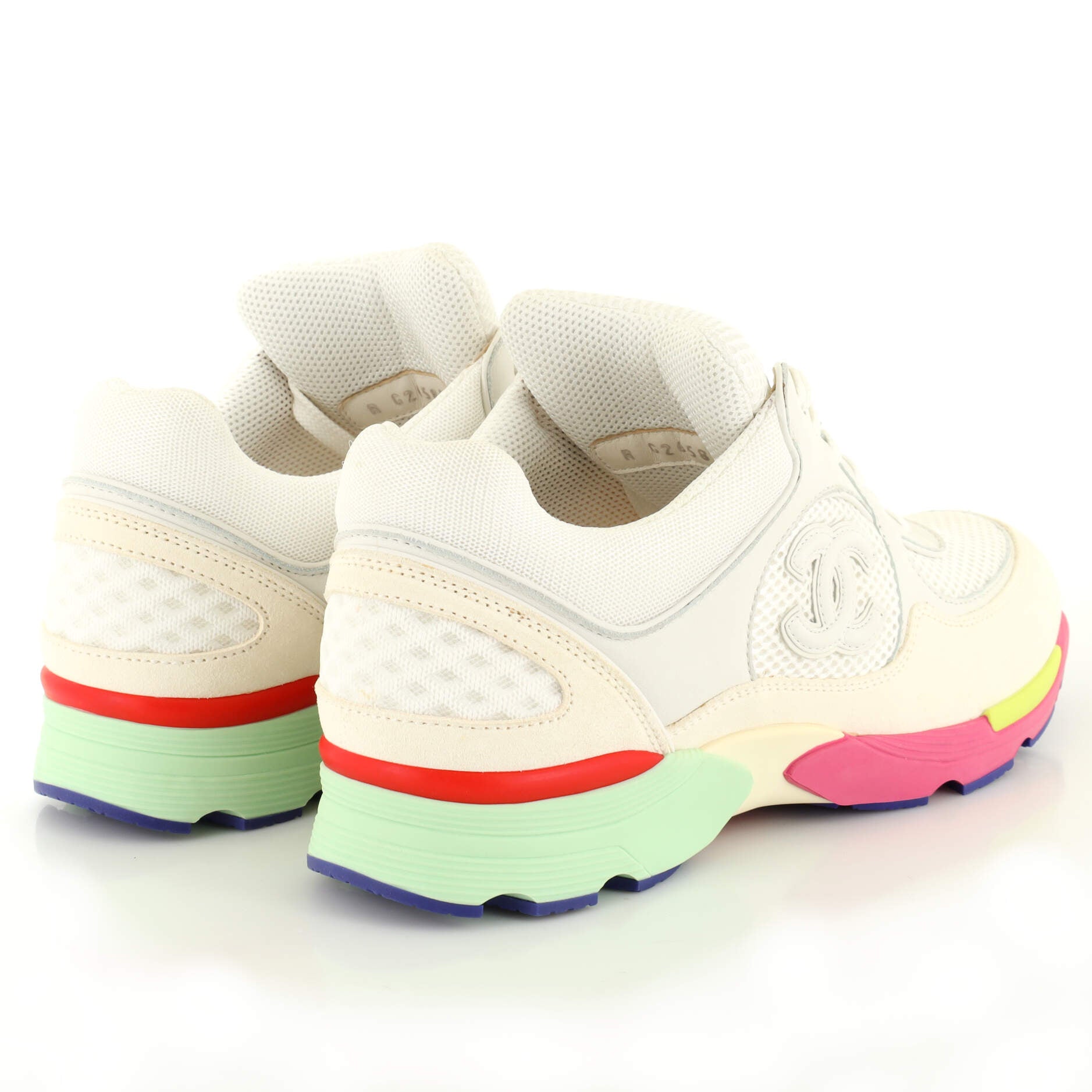 Women's CC Low-Top Sneakers Leather and Fabric with Suede