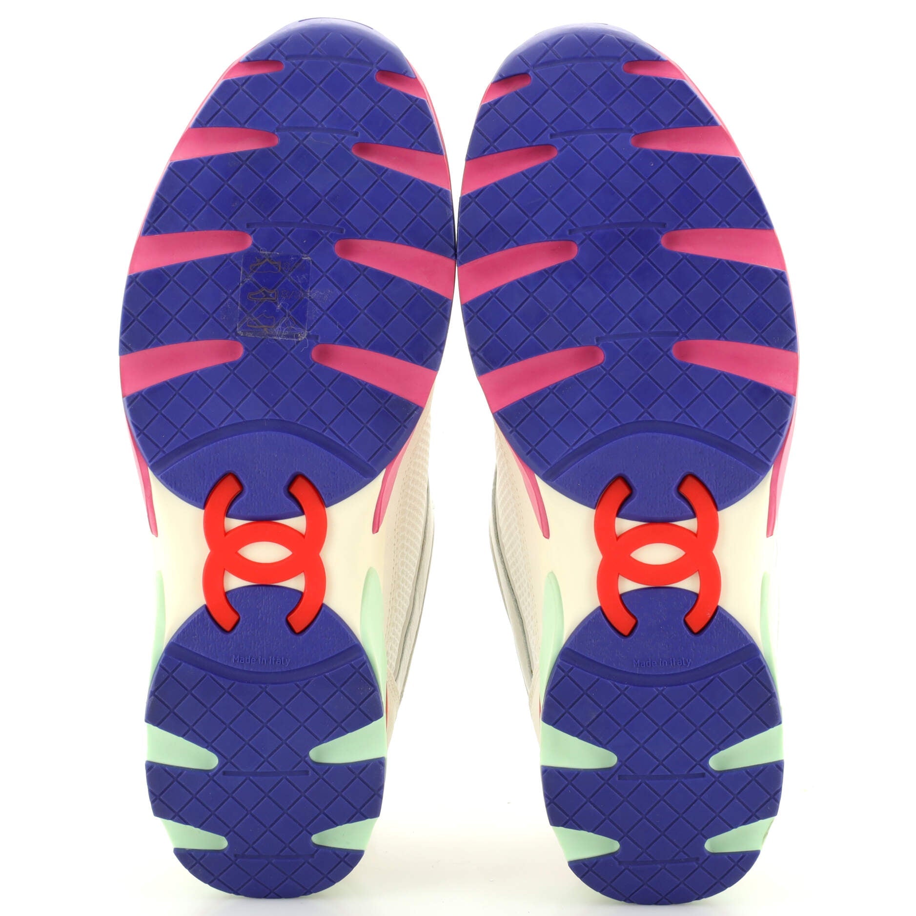 Women's CC Low-Top Sneakers Leather and Fabric with Suede