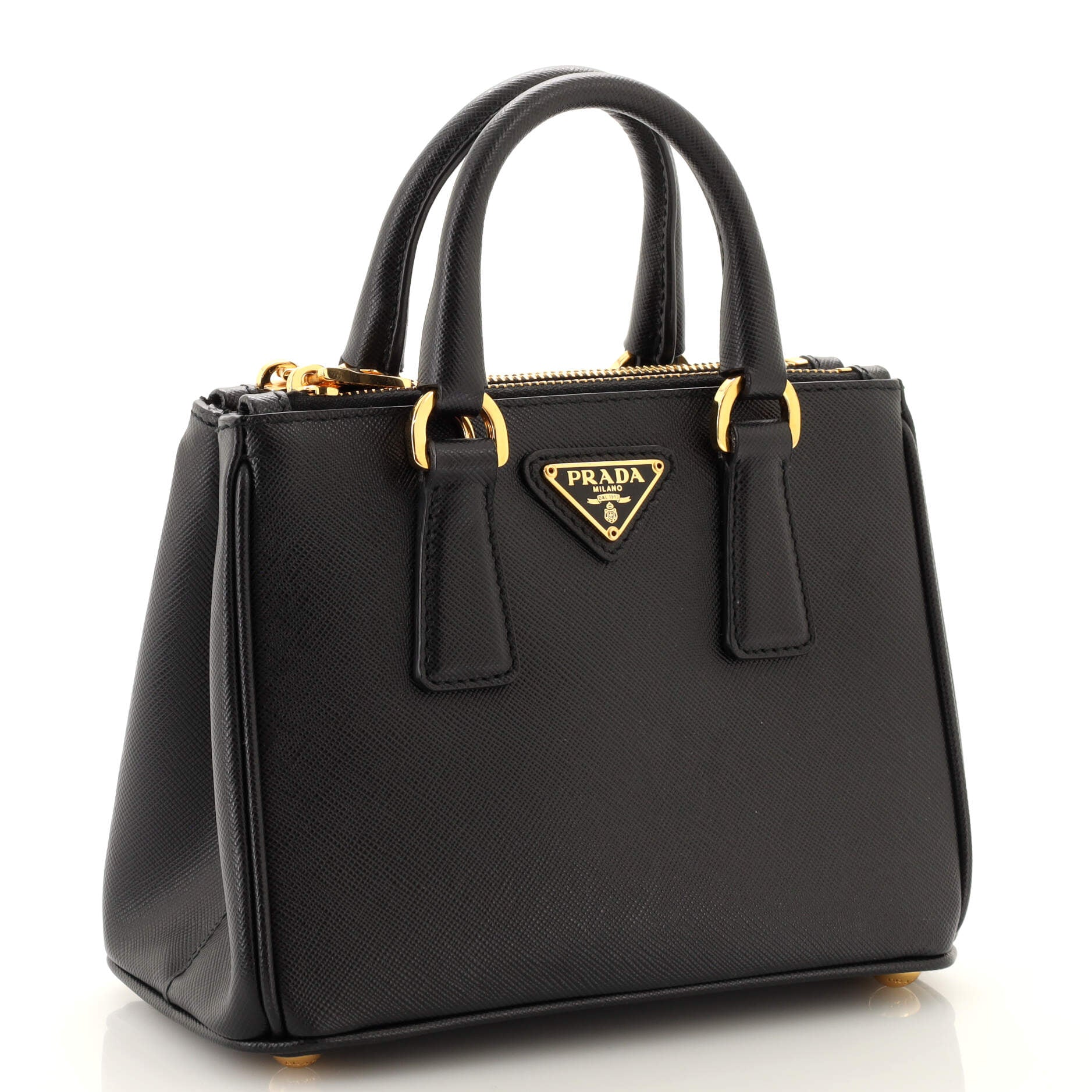 Galleria Double Zip Tote Saffiano Leather Mini