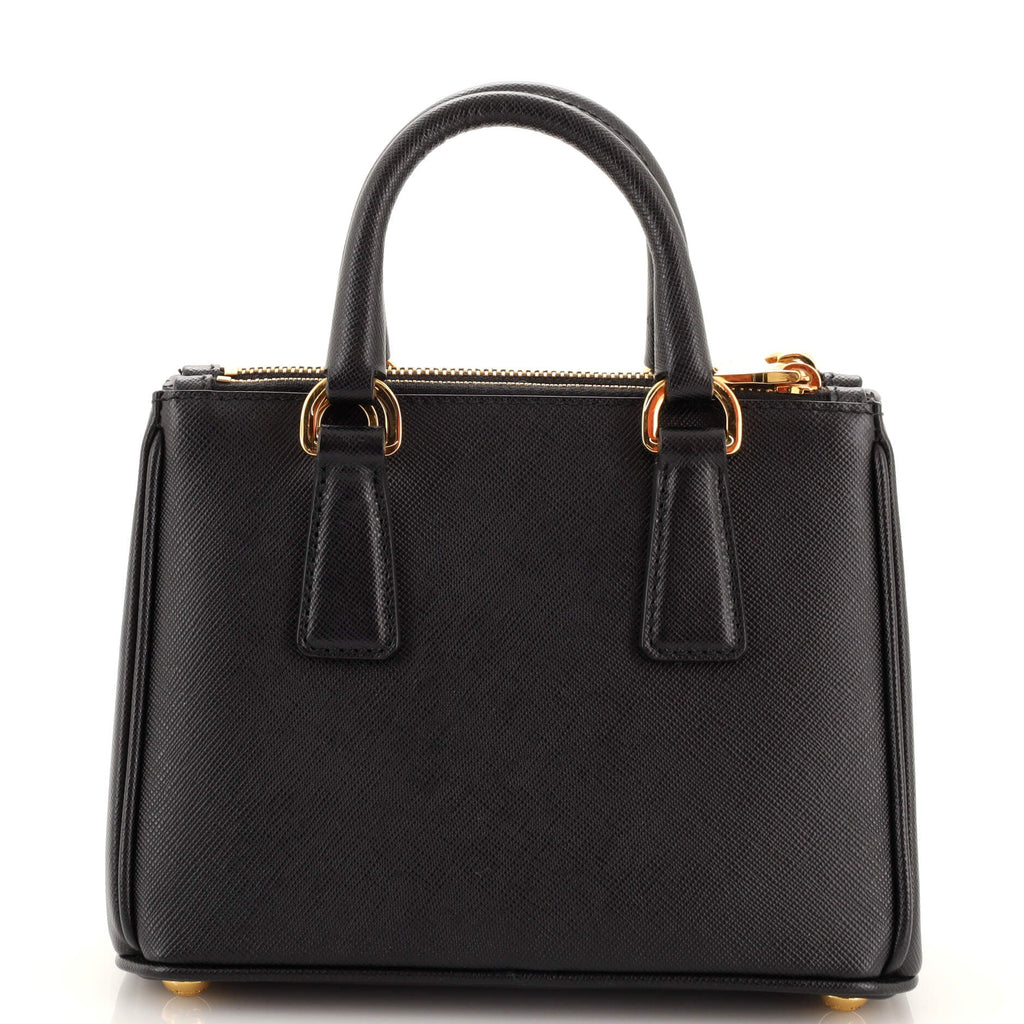 Galleria Double Zip Tote Saffiano Leather Mini