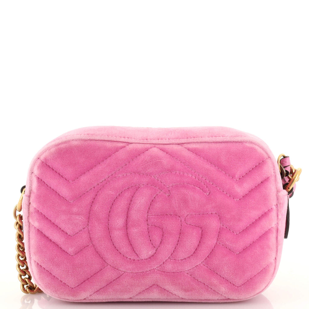 GG Marmont Shoulder Bag Crystal Embellished Matelasse Velvet Mini