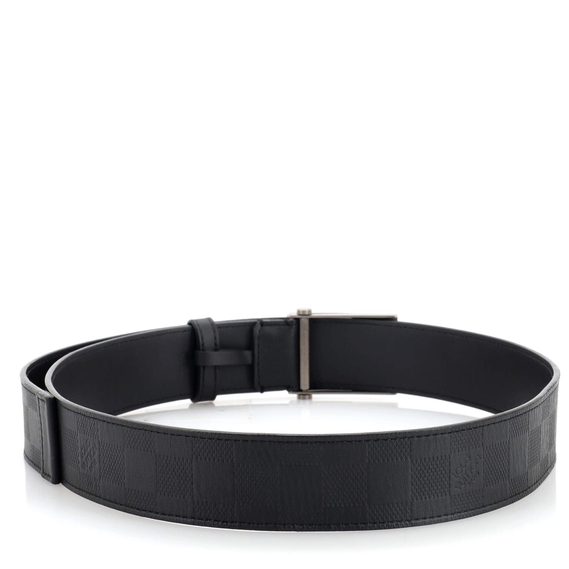 LV Paris Buckle Belt Damier Infini Leather Wide 90