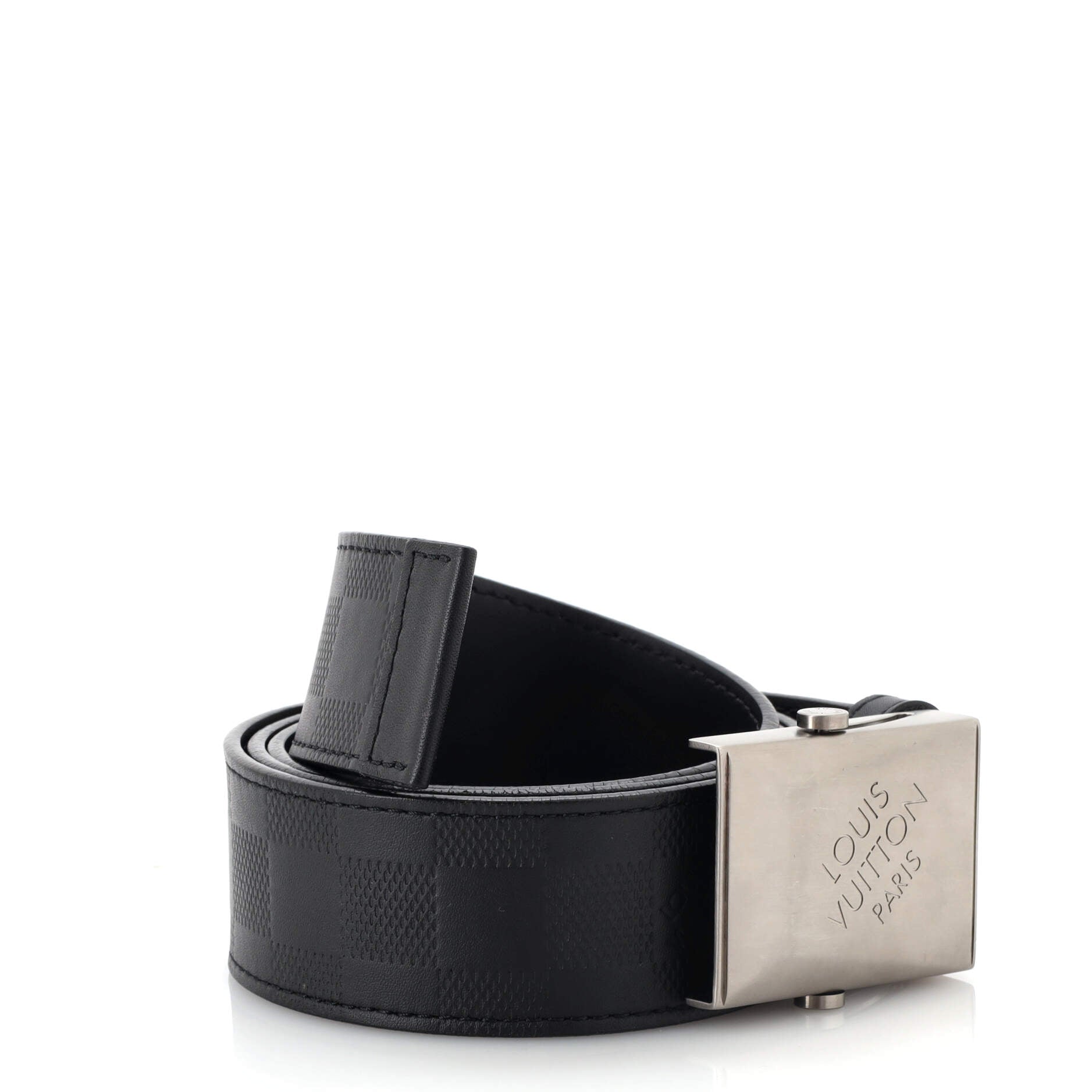 LV Paris Buckle Belt Damier Infini Leather Wide 90