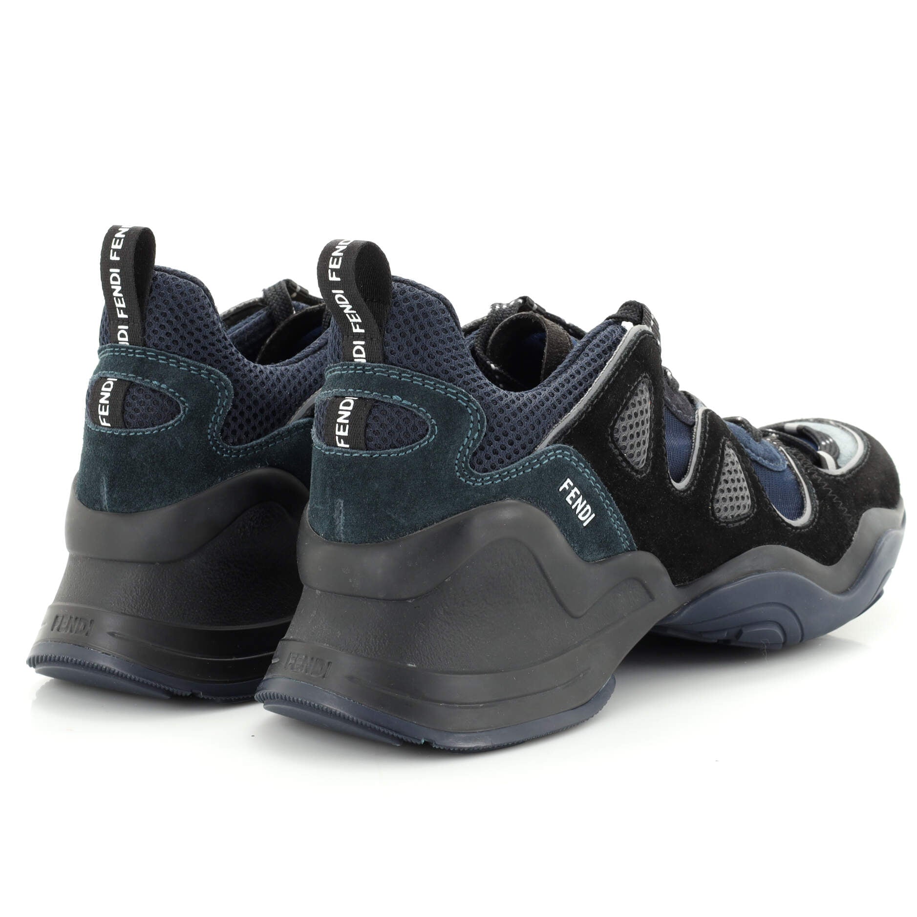 Men's Ffluid Low-Top Sneakers Leather and Mesh