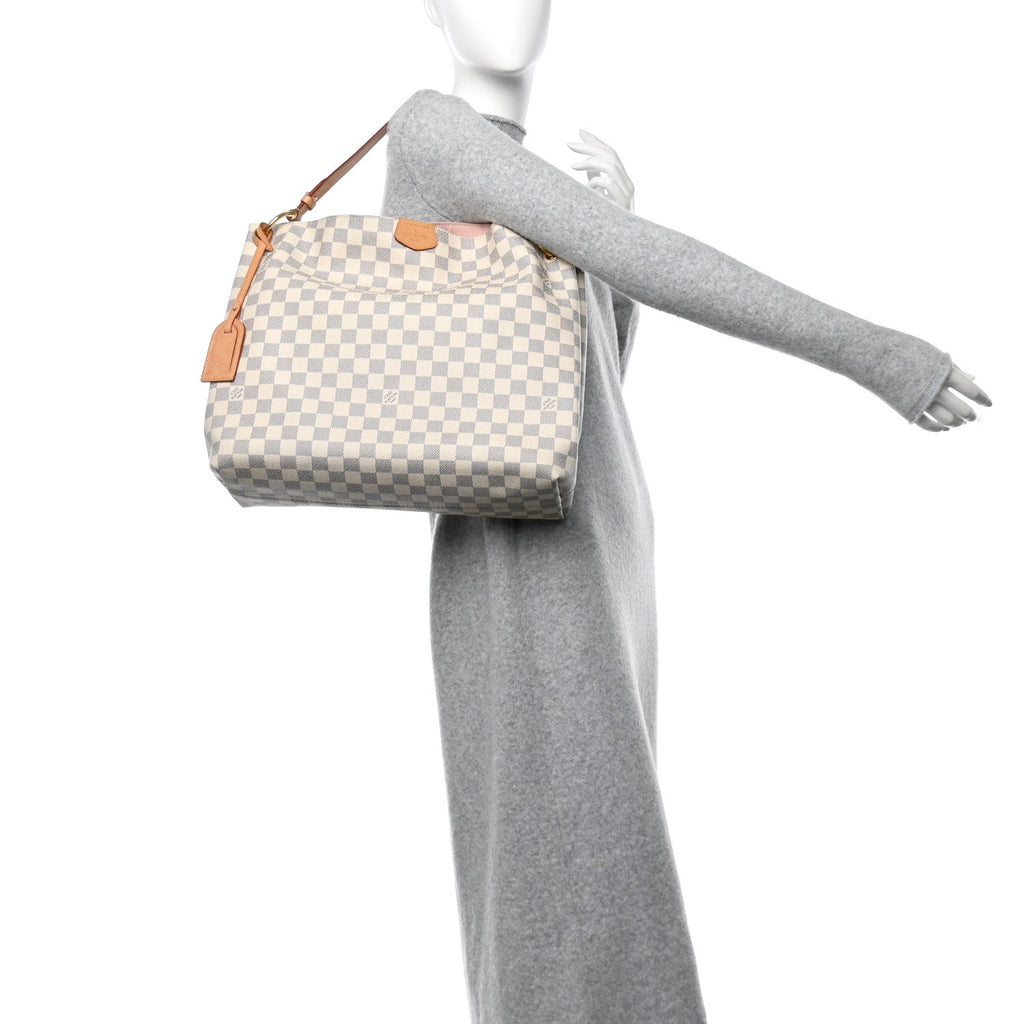 Damier Azur Graceful MM Rose Ballerine