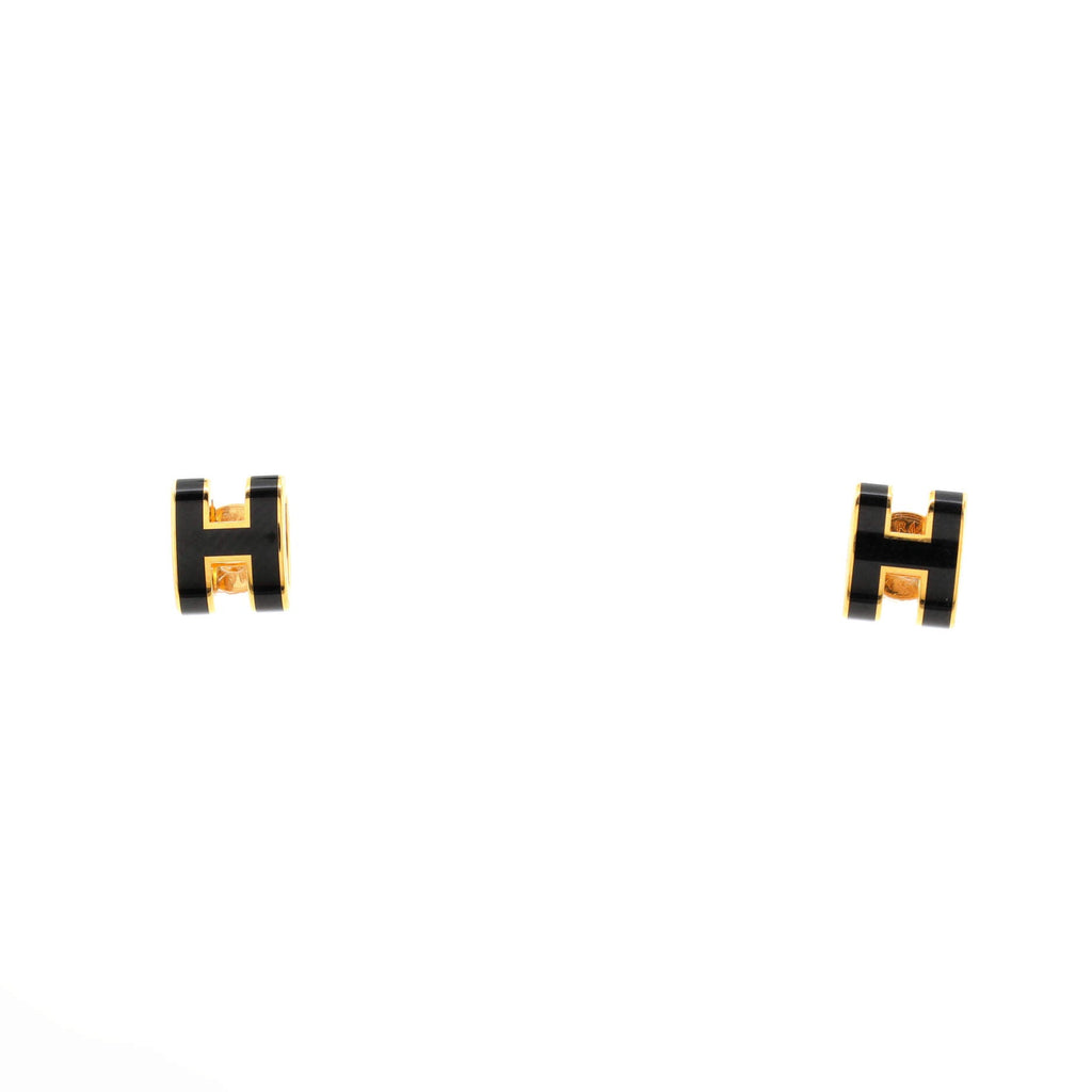 Pop H Stud Earrings Metal and Enamel Mini