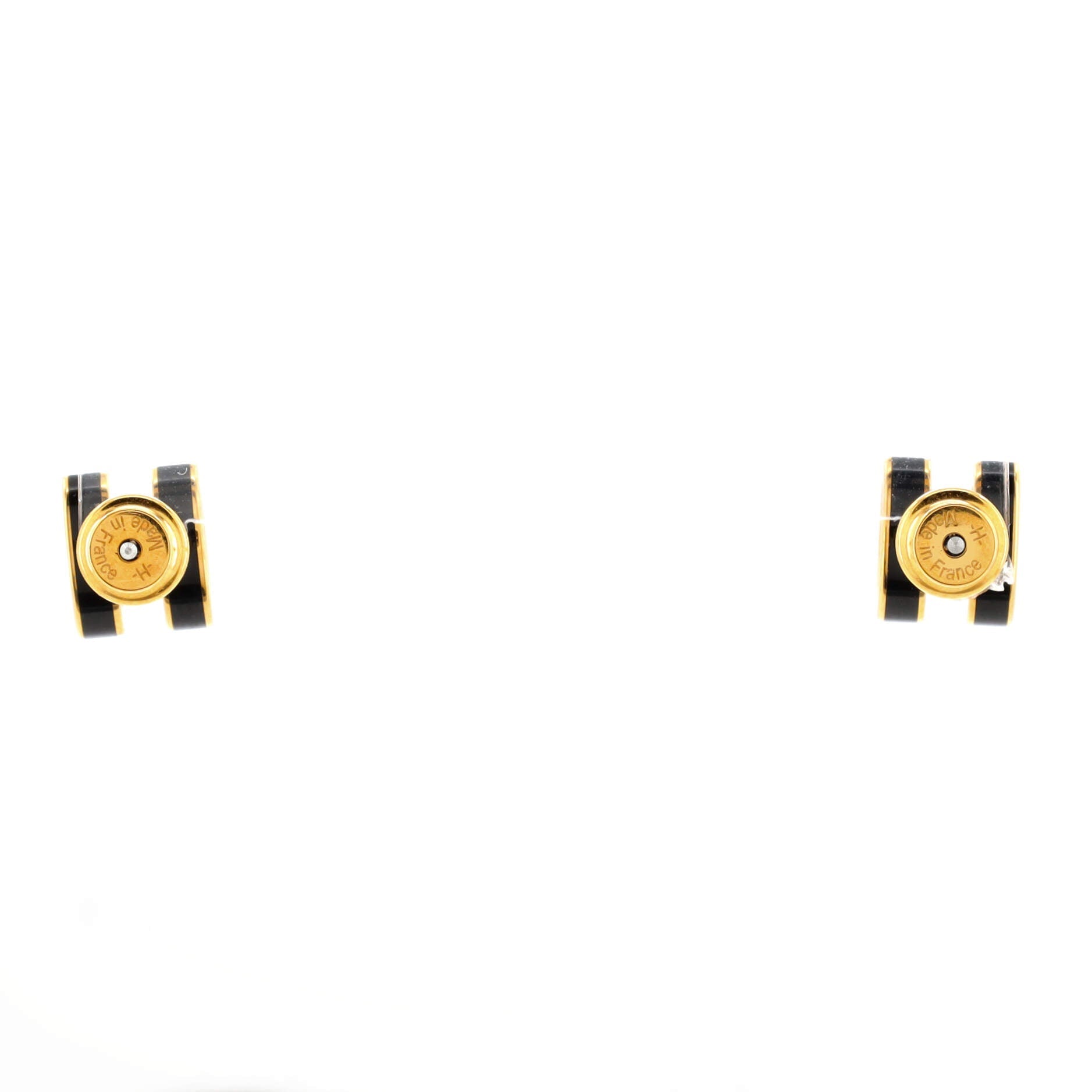 Pop H Stud Earrings Metal and Enamel Mini