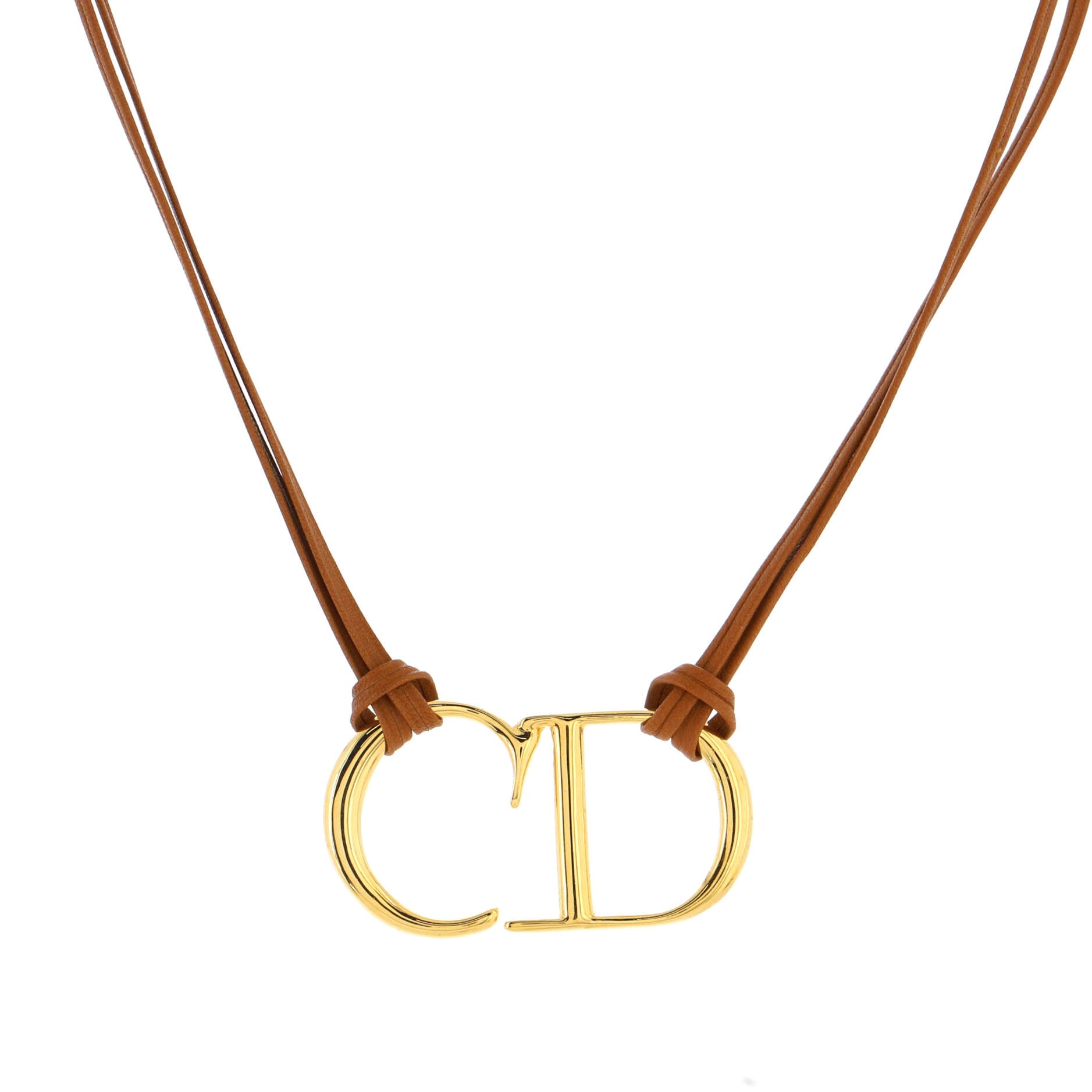 Vintage CD Choker Necklace Metal with Leather