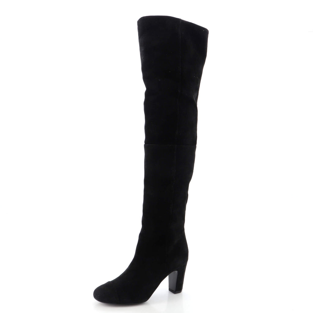 Women's Knee High Heeled Boots Suede
