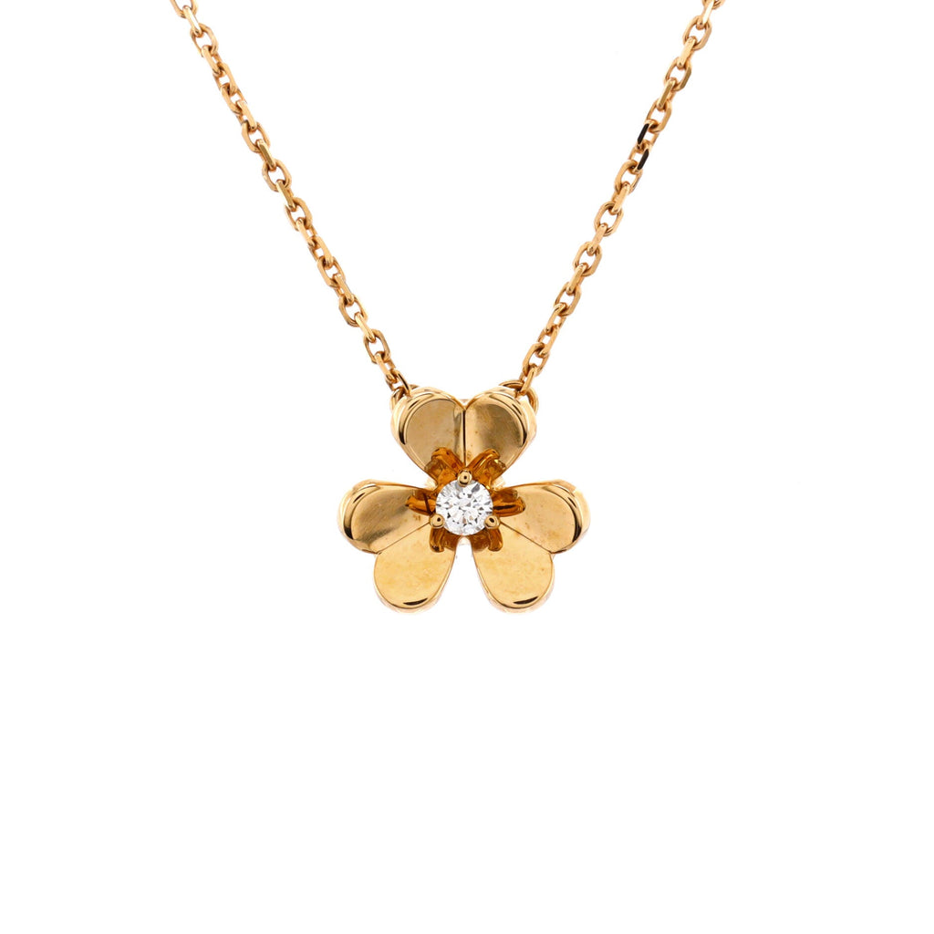 Frivole Pendant Necklace 18K Yellow Gold and Diamond Mini