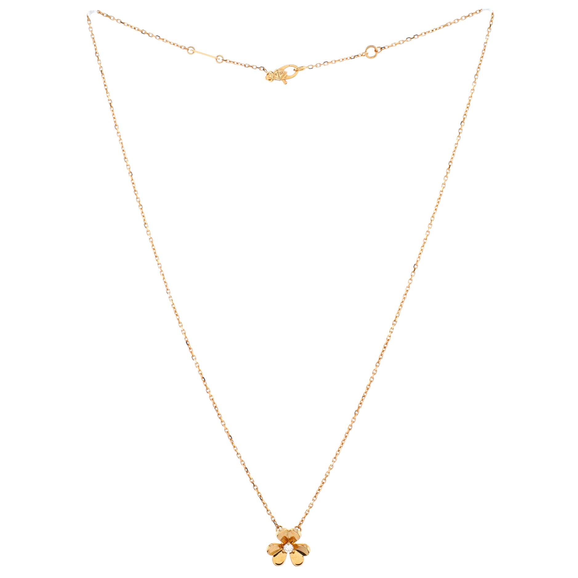Frivole Pendant Necklace 18K Yellow Gold and Diamond Mini