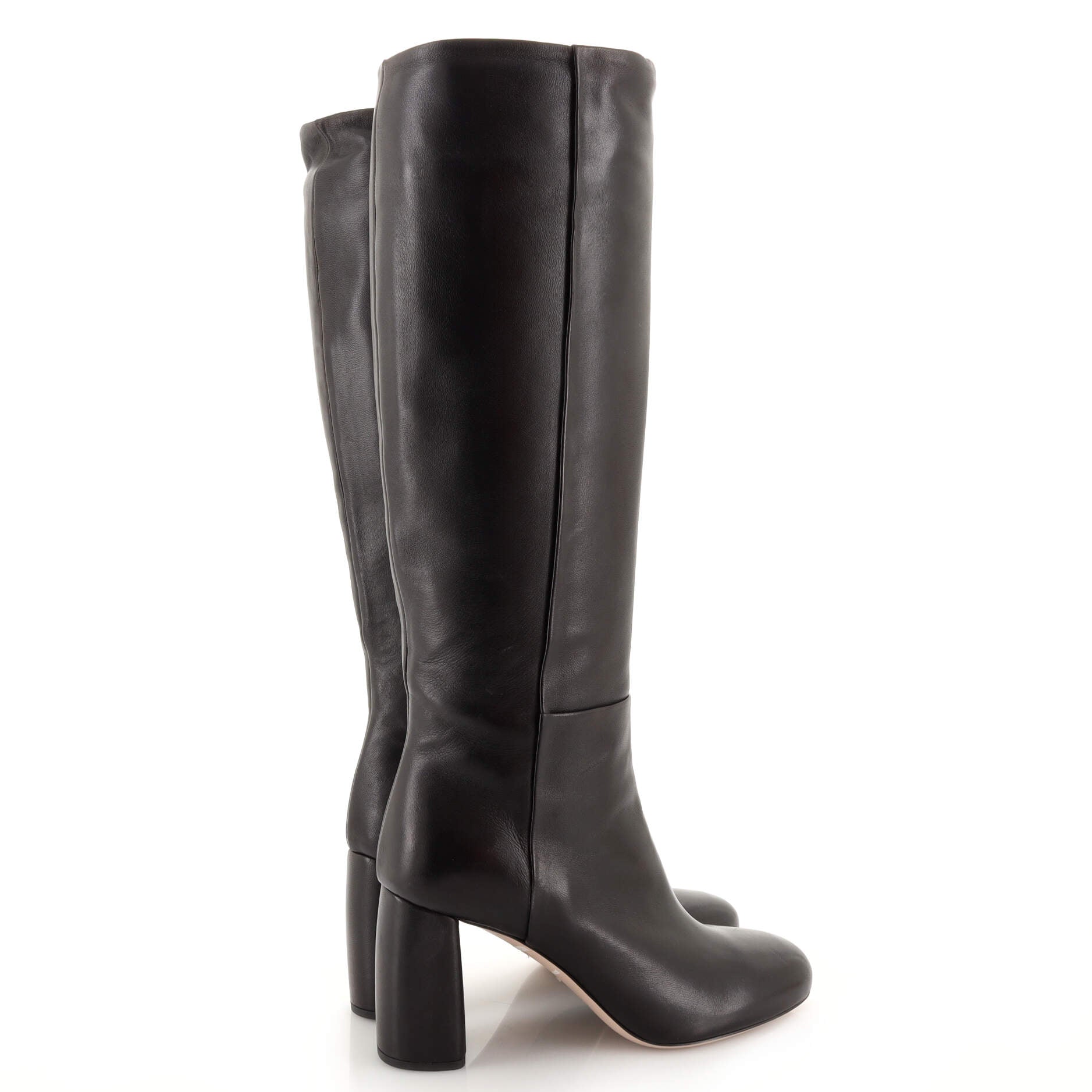 Women's Knee High Heeled Boots Leather