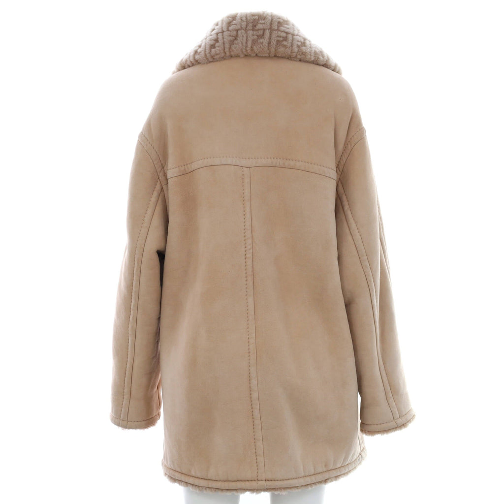 Women's Zucca Collar Button Jacket Shearling and Lambskin