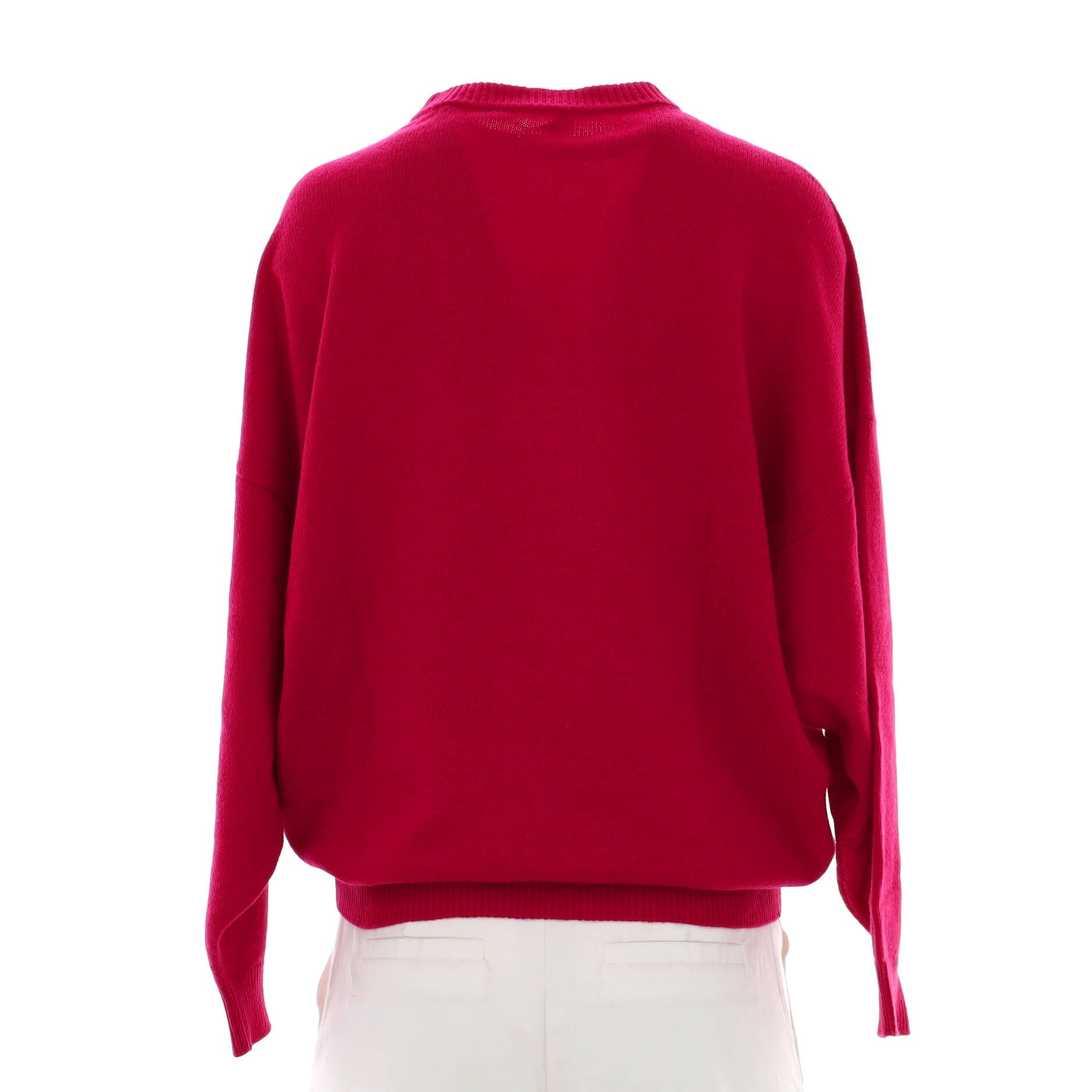Women's Logo Crewneck Sweater Embroidered Knit Wool