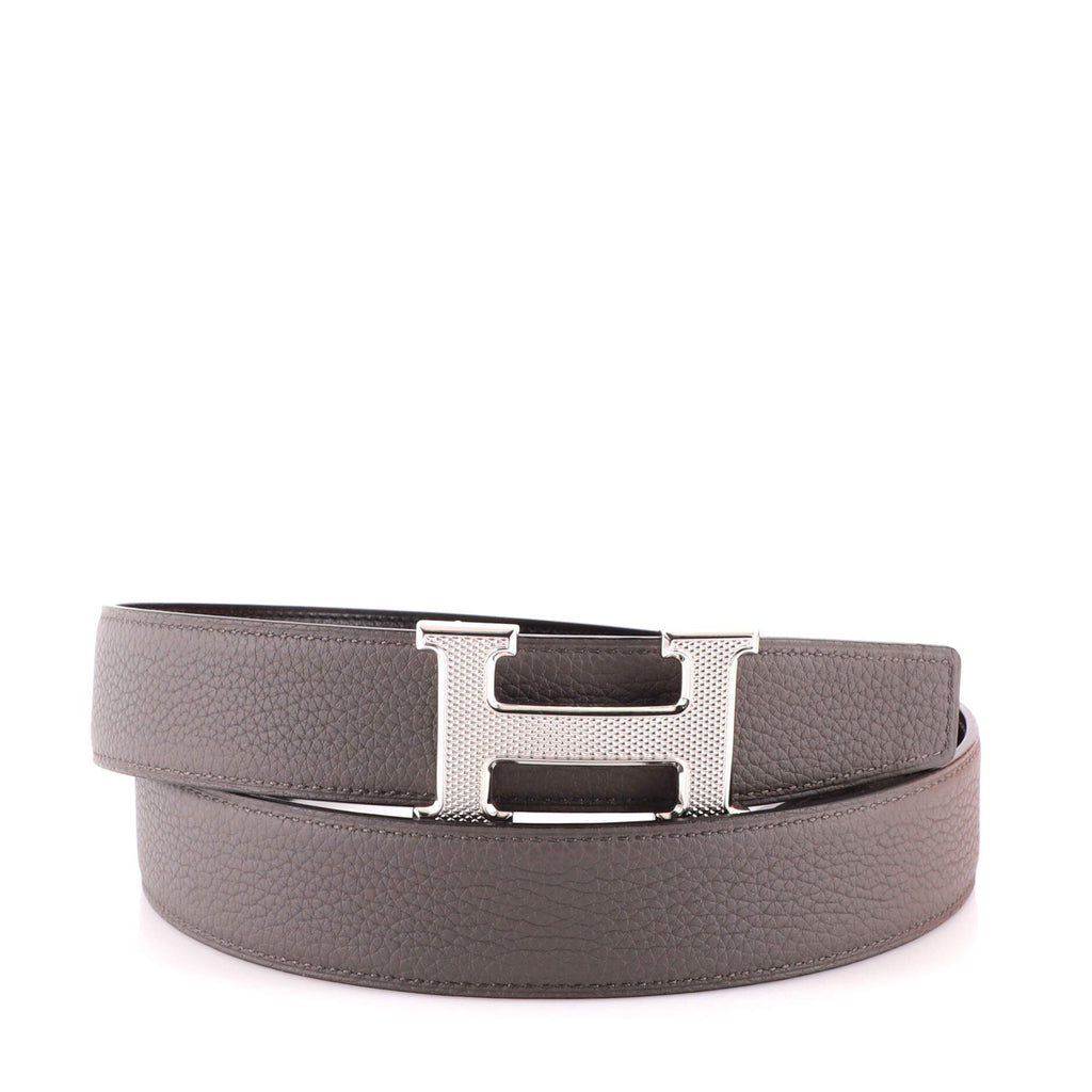 Constance Reversible Belt Leather with Guilloche Hardware Medium 90