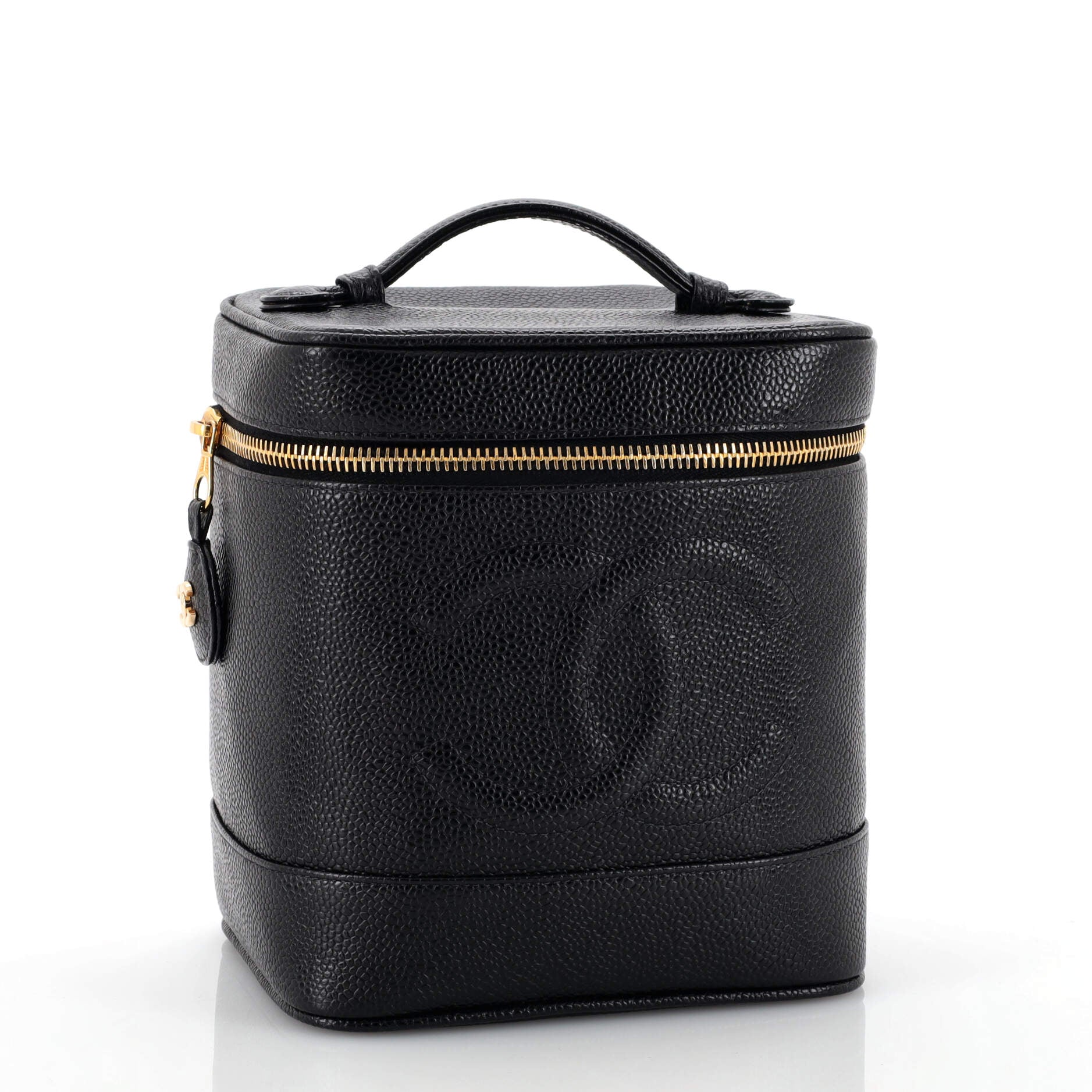 Vintage Timeless Cosmetic Case Caviar Tall