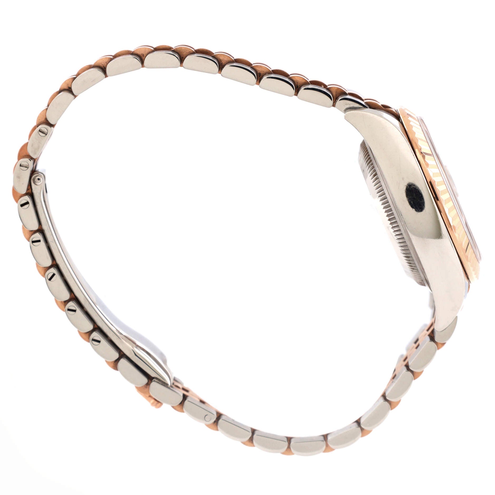 Oyster Perpetual Datejust Automatic Watch Stainless Steel and Rose Gold with Diamond Markers 28