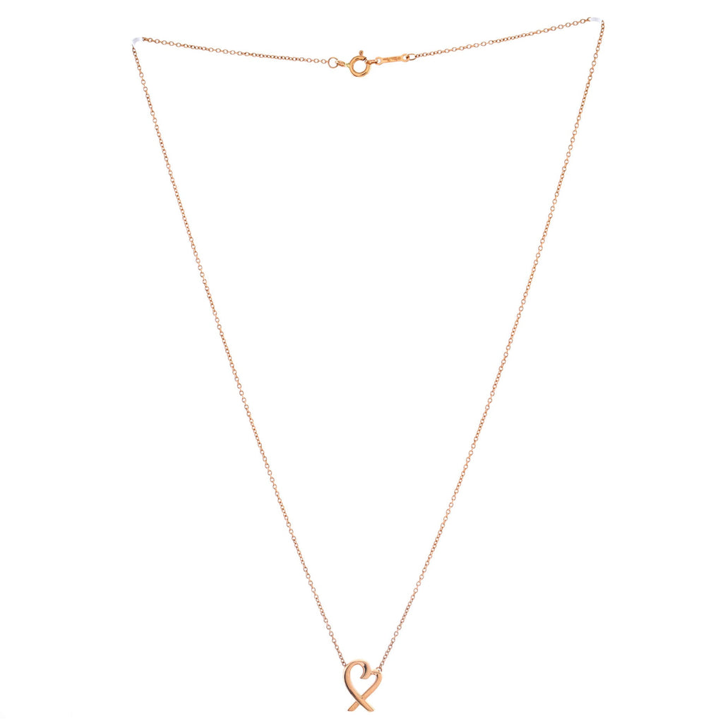 Paloma Picasso Loving Heart Pendant Necklace 18K Rose Gold