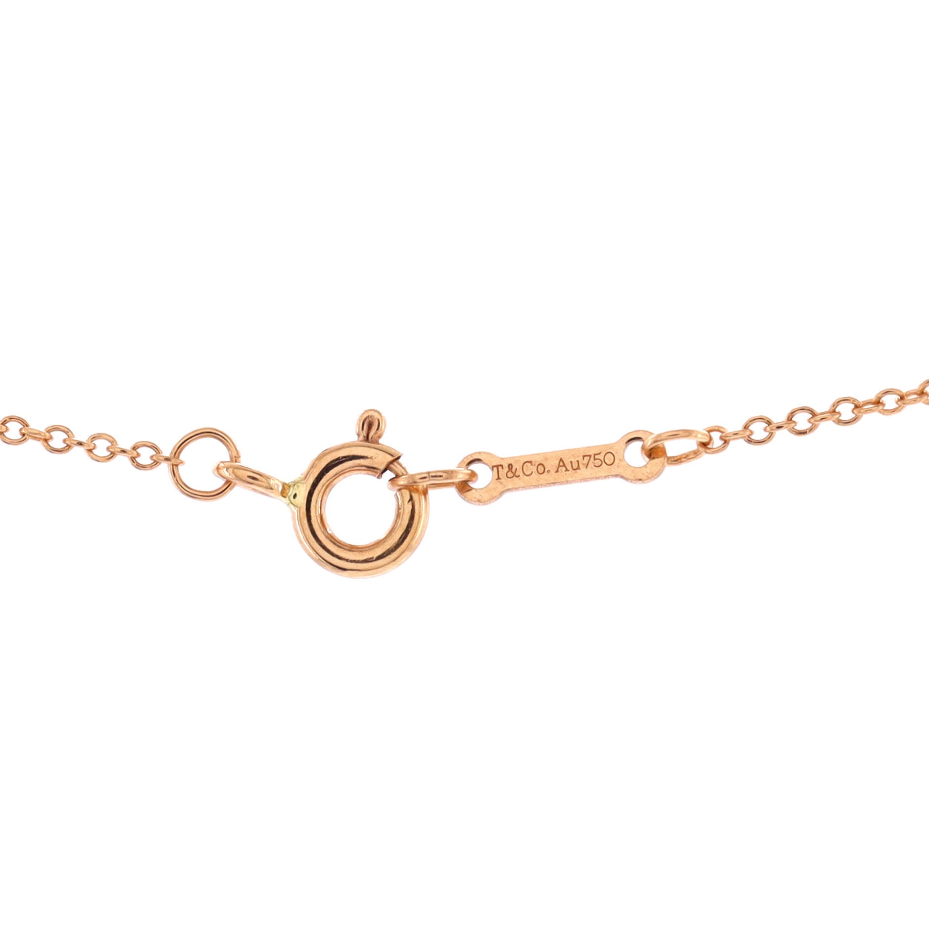 Double Loving Heart Pendant Necklace 18K Rose Gold with Diamond