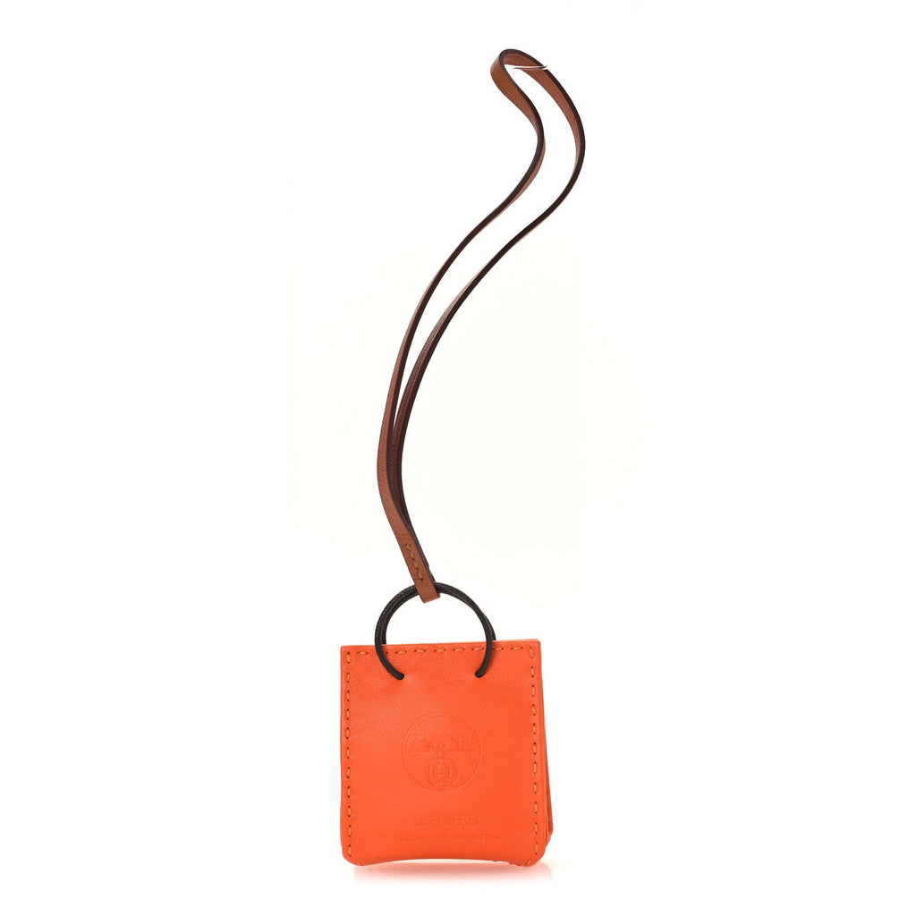Milo Lambskin Swift Shopping Bag Charm Feu Gold
