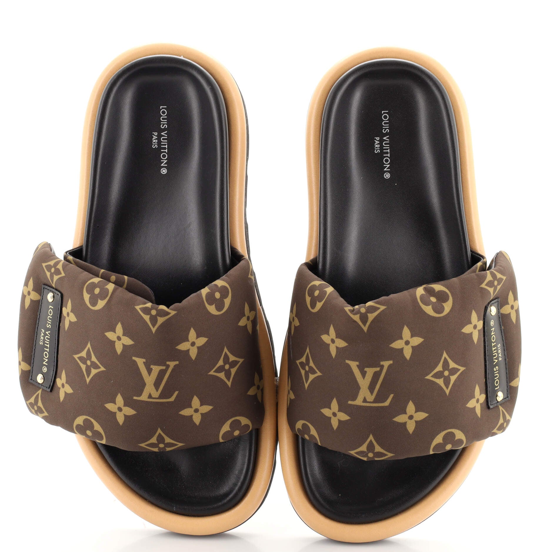 Women's Pool Pillow Comfort Mule Sandals Monogram Nylon