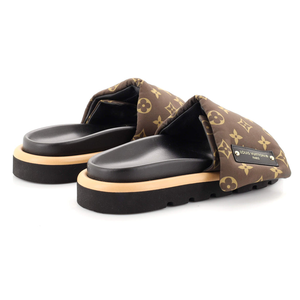Women's Pool Pillow Comfort Mule Sandals Monogram Nylon