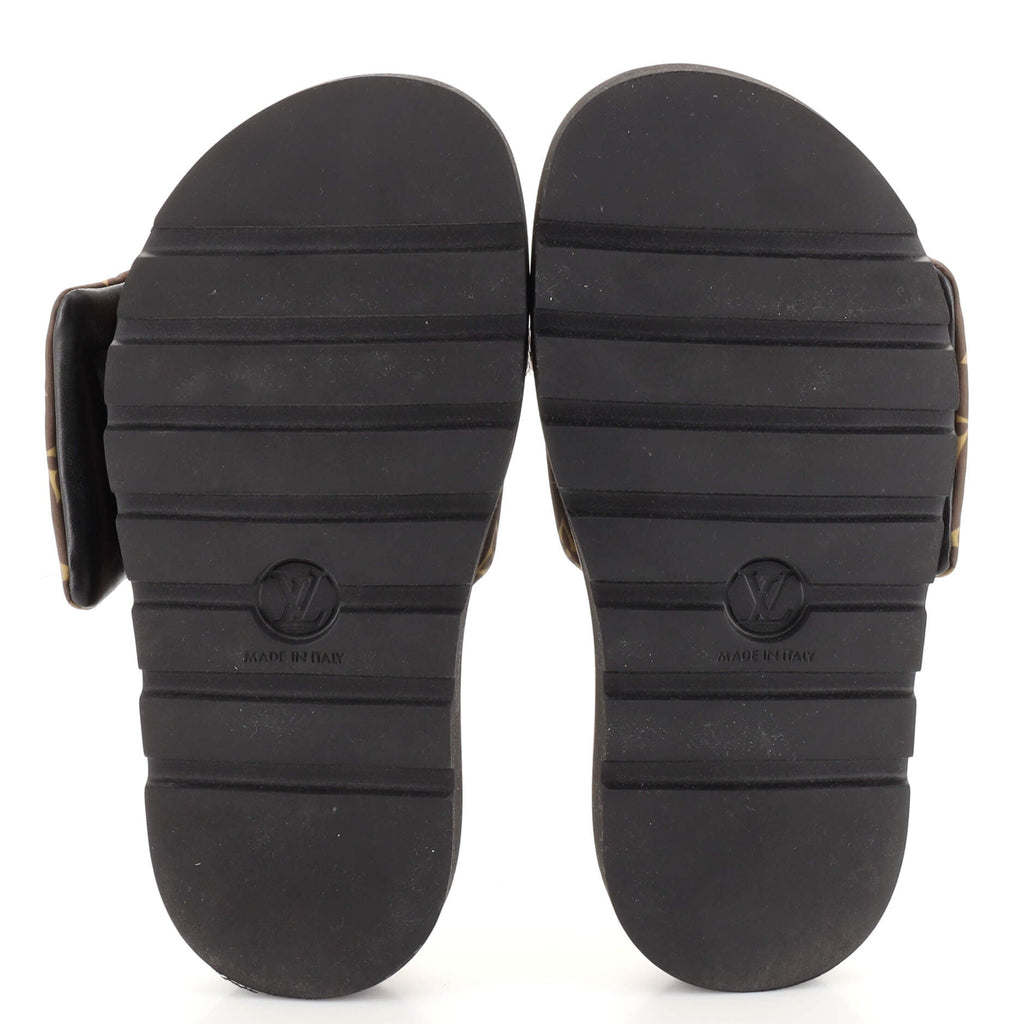 Women's Pool Pillow Comfort Mule Sandals Monogram Nylon