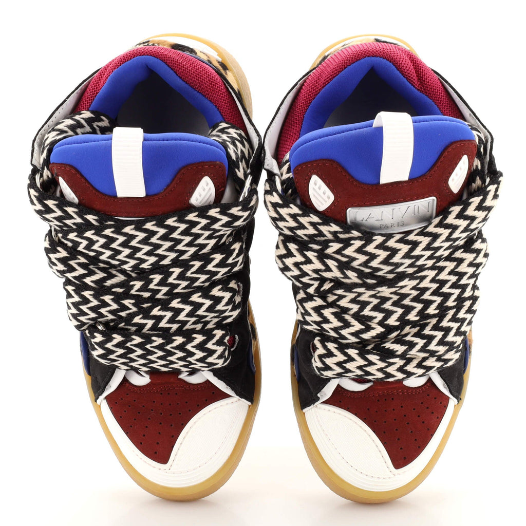 Women's Curb Sneakers Suede and Pony Hair