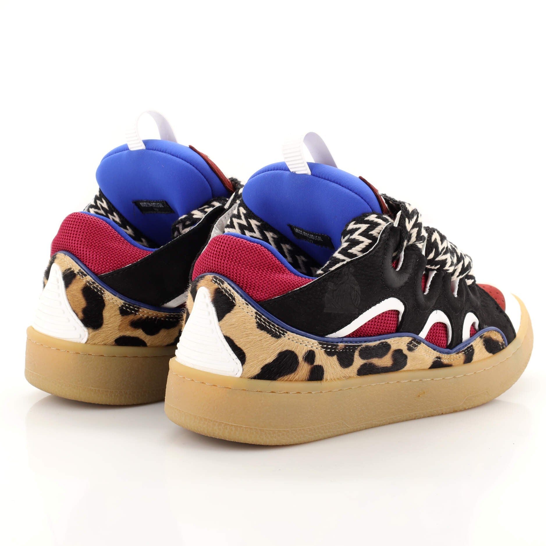 Women's Curb Sneakers Suede and Pony Hair