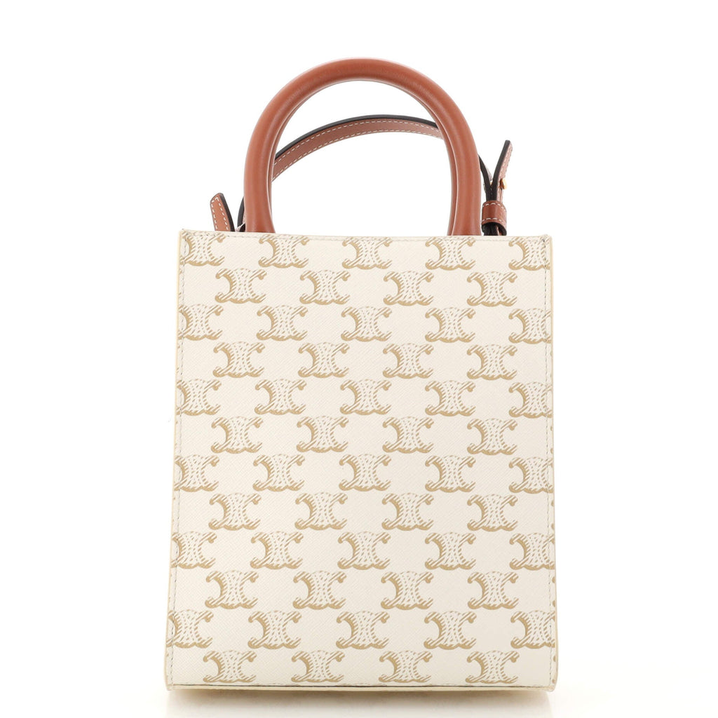 Vertical Cabas Tote Triomphe Coated Canvas Mini