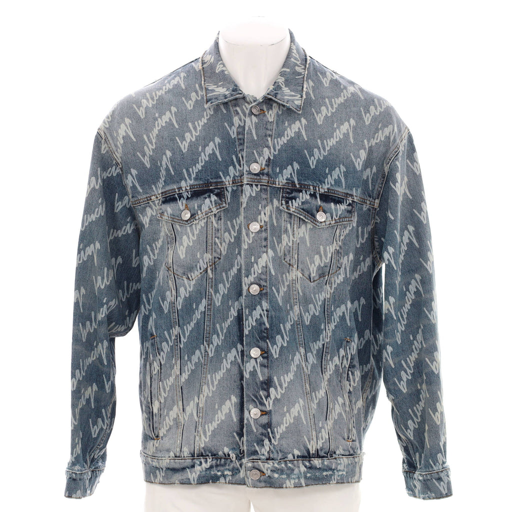 Scribble Logo Jacket Printed Denim