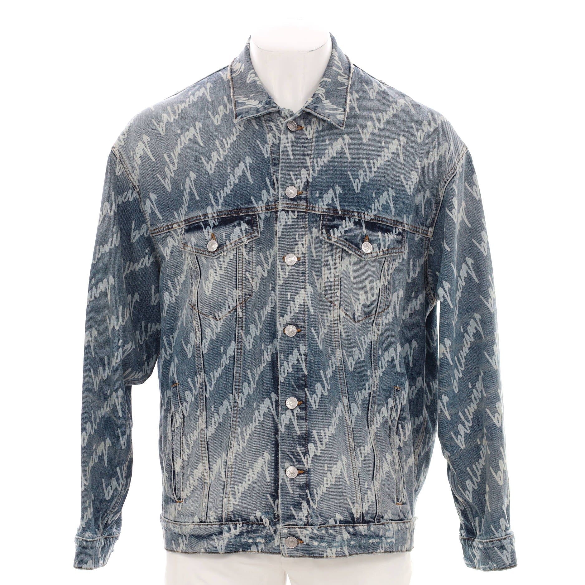 Scribble Logo Jacket Printed Denim